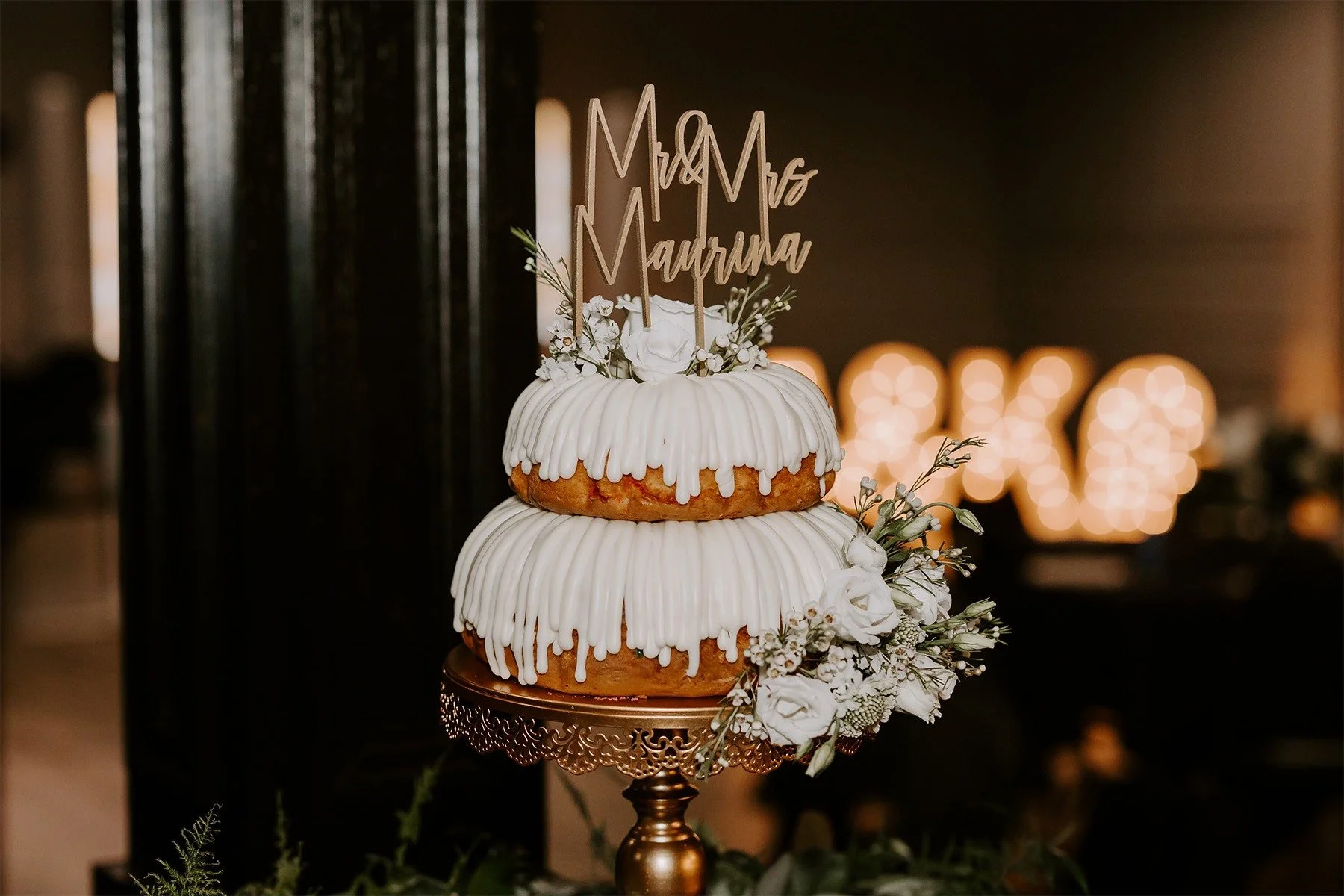 Wedding cake at Stadium View Event Halls in Green Bay, WI 