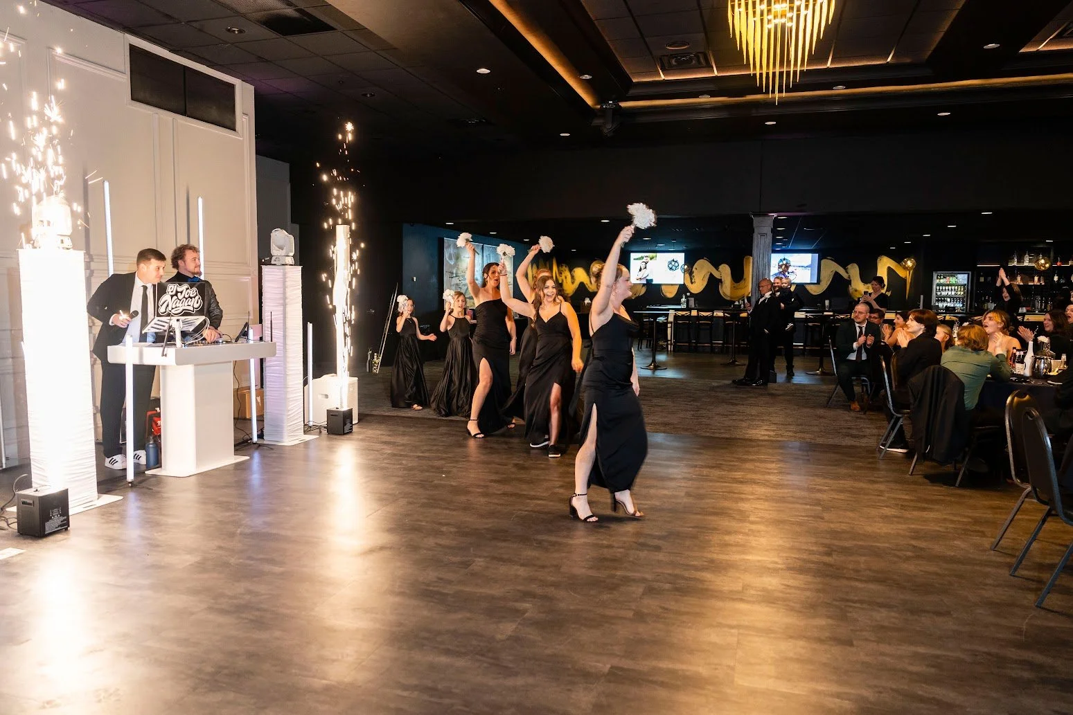 Wedding party entrance  at Stadium View Event Halls in Green Bay, WI 