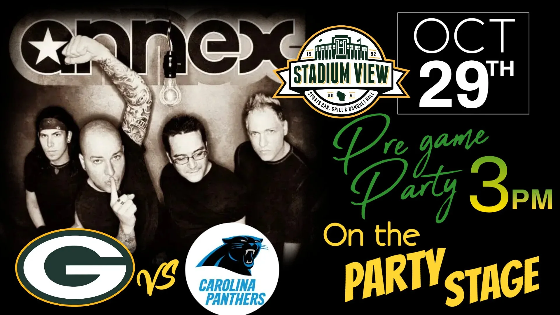 annex at stadium view before the packers vs panthers game october 29th