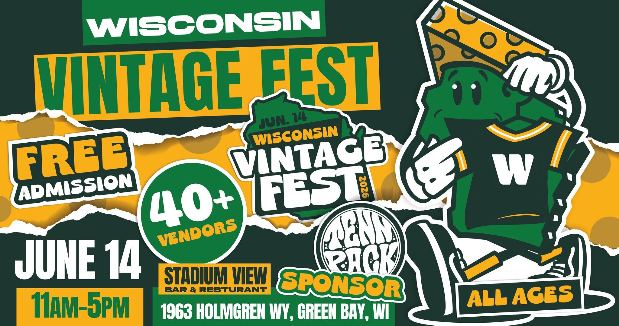 vintage shopping at wisconsin vintage fest at stadium view bar june 14th