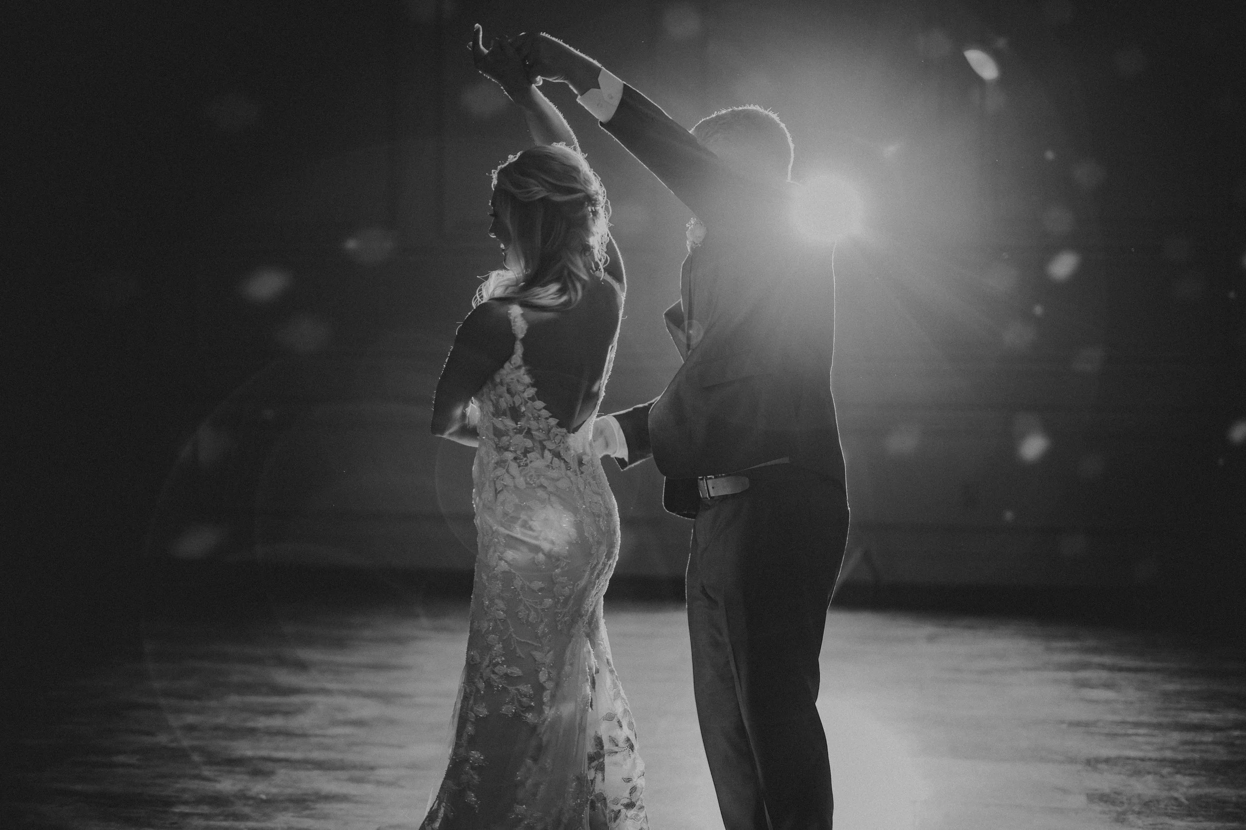 Bride and groom first dance  at Stadium View Event Halls in Green Bay, WI 