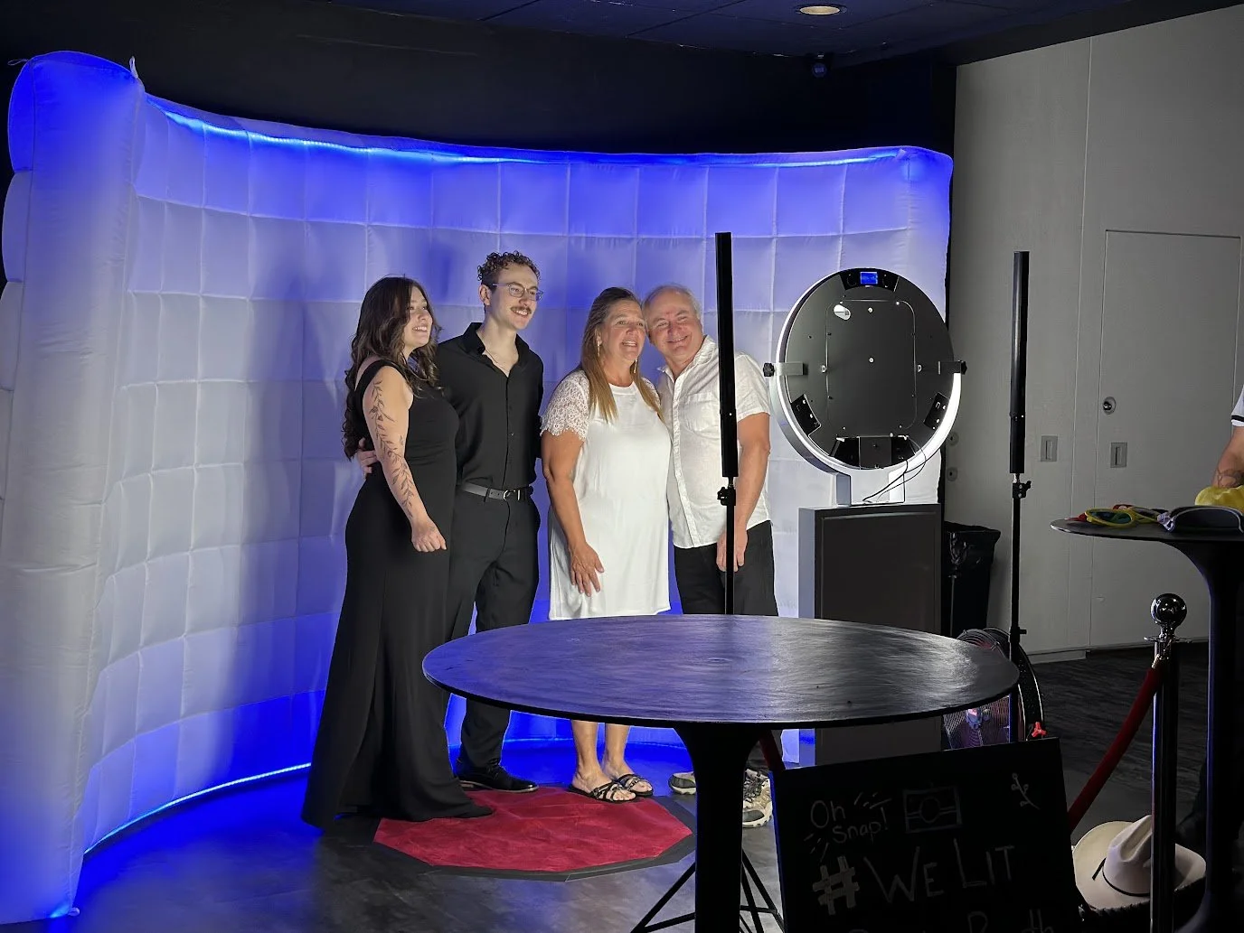 Romantic anniversary party atmosphere with festive décor at Stadium View Event Halls.