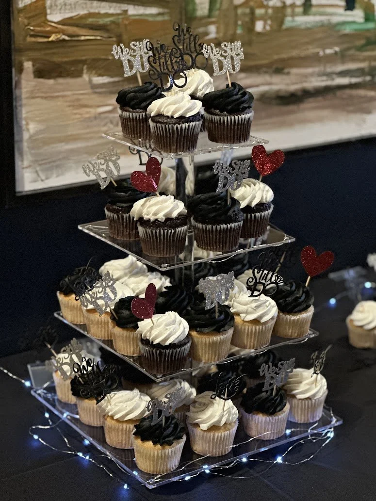 Spacious room layout showcasing an anniversary party reception at Stadium View Event Halls.