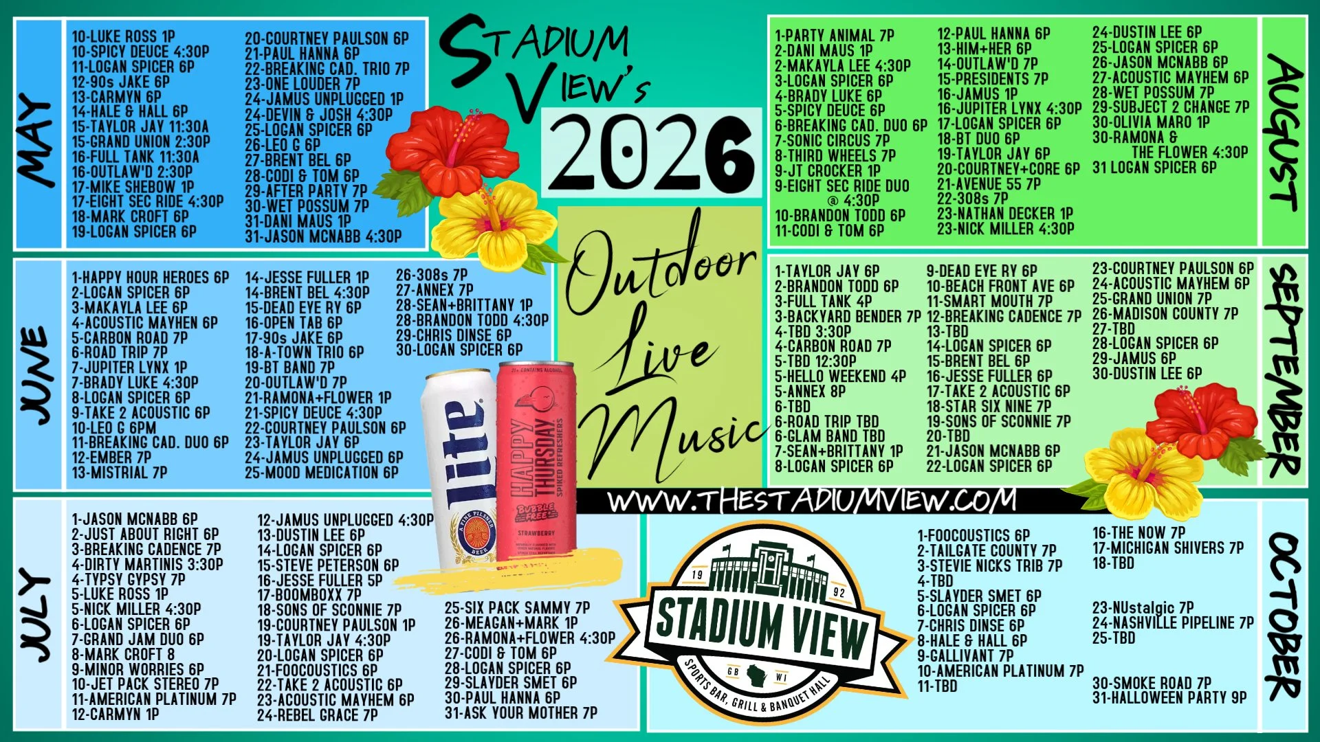 summer live music at stadium view