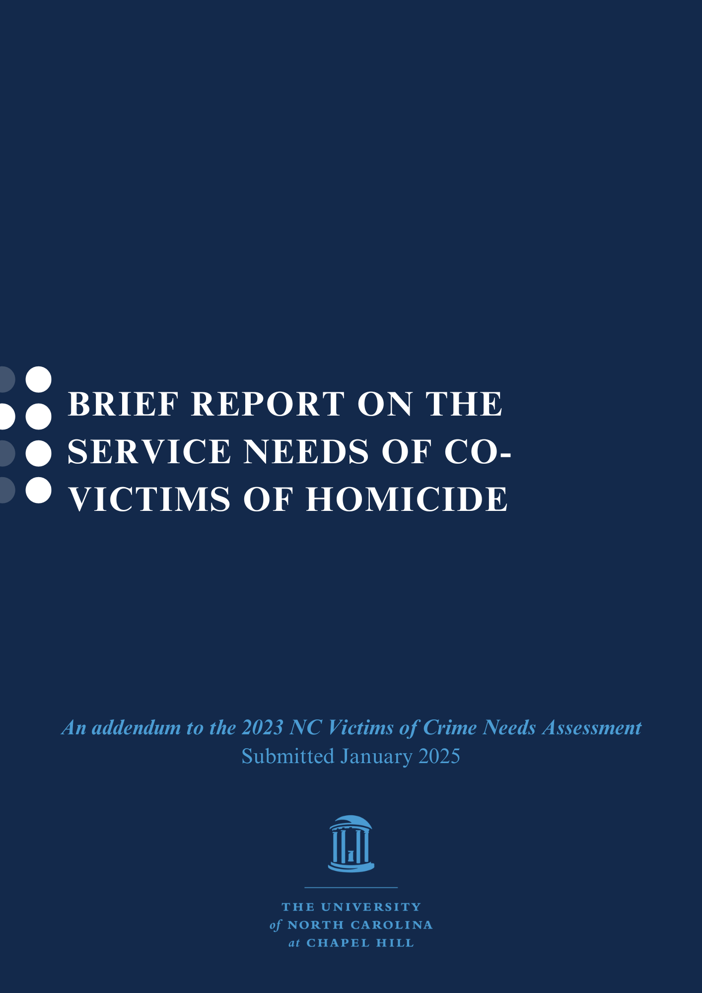 Image of the Brief Report on the Service Needs of Co-Victims of Homicide