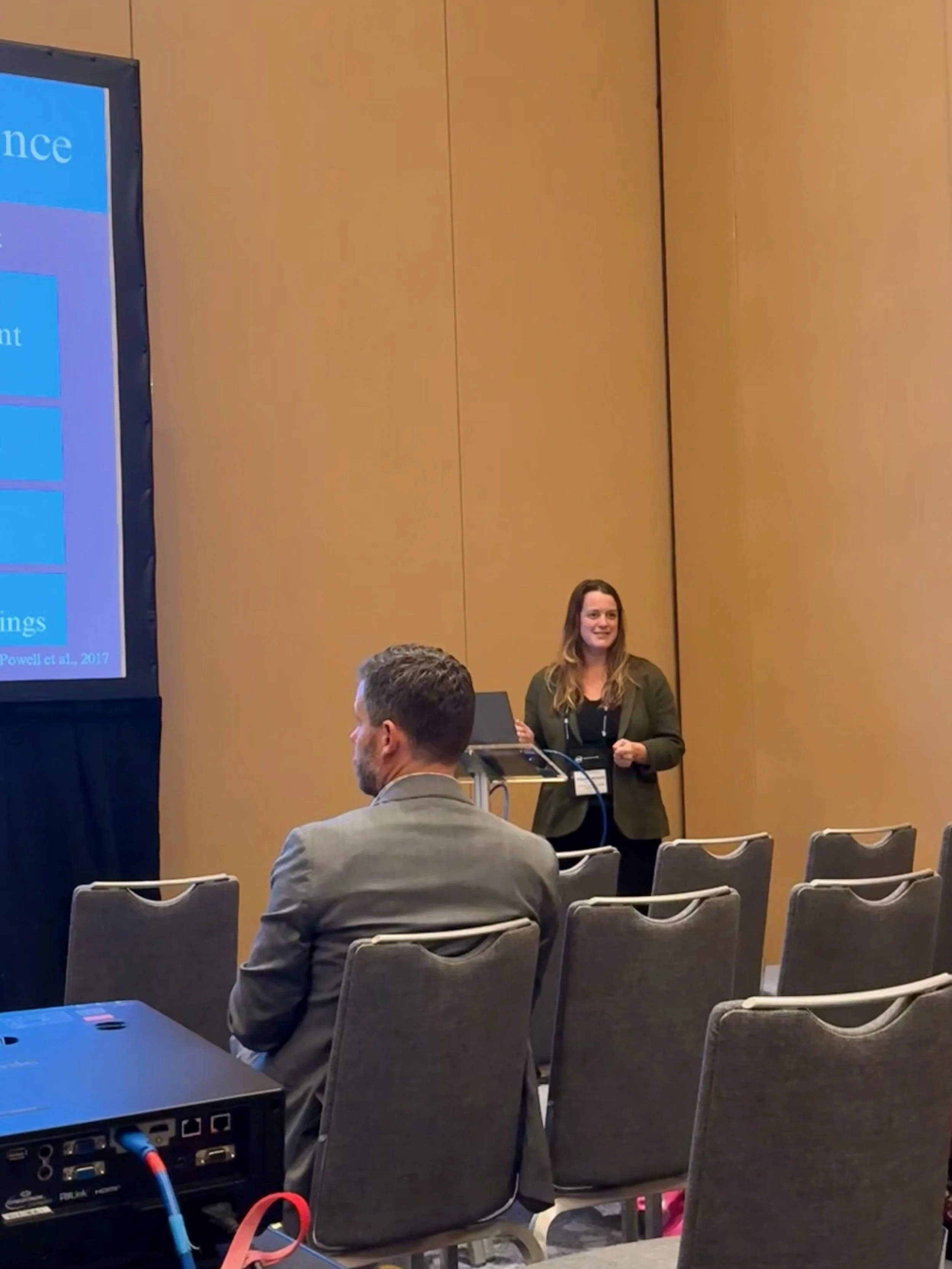 Allison Waters presenting at ASC 2025.