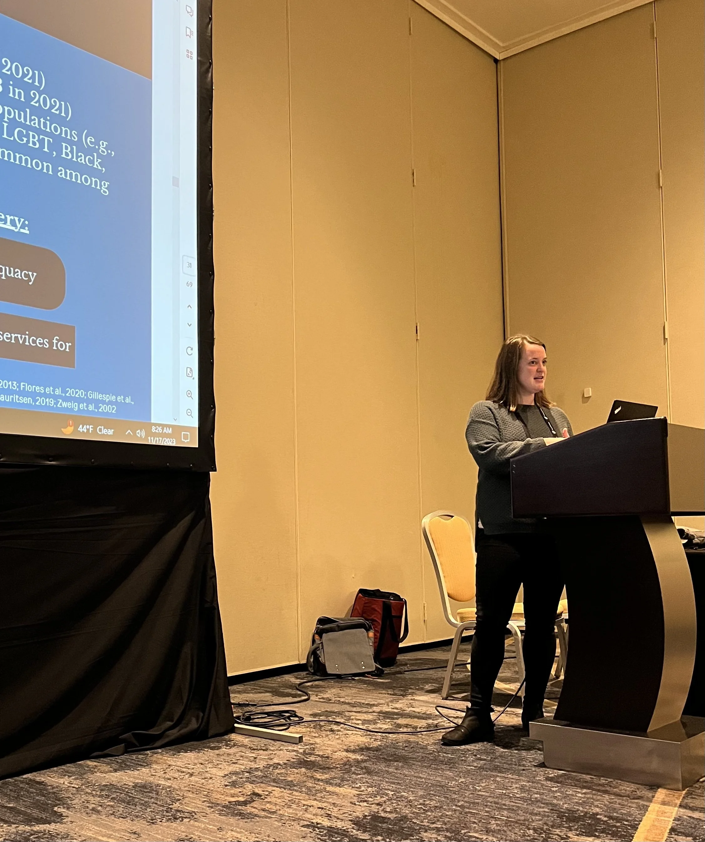 Allison Waters presenting at ASC 2023