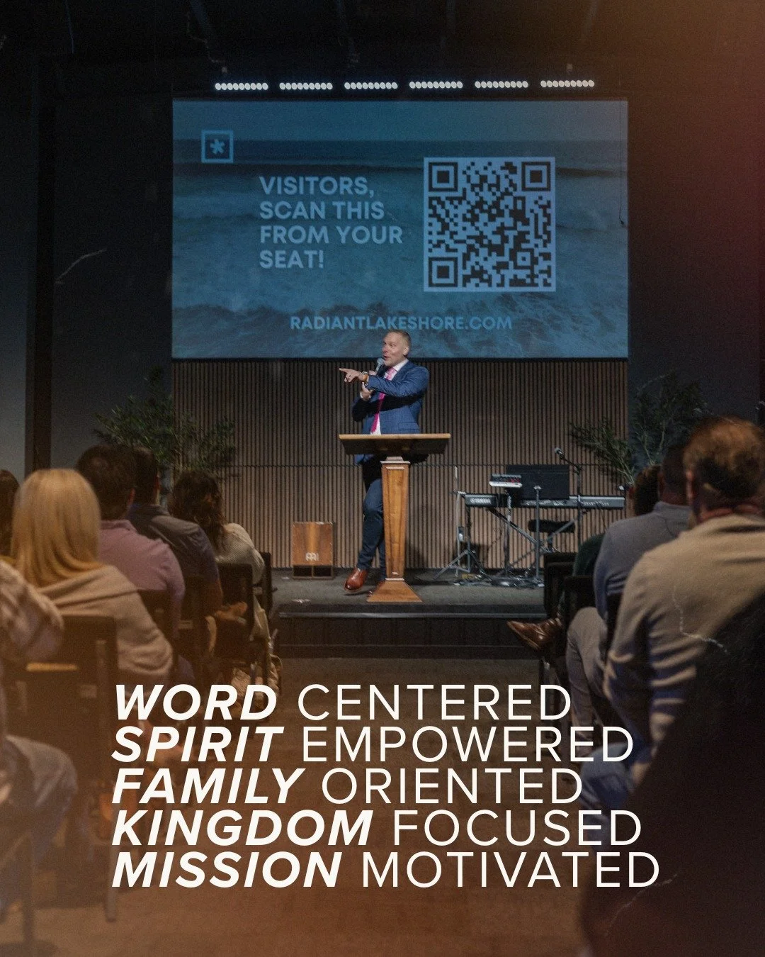Looking for a church? We are...

🔷 WORD CENTERED
🔷 SPIRIT EMPOWERED
🔷 FAMILY ORIENTED
🔷 KINGDOM FOCUSED
🔷 MISSION MOTIVATED

Learn more about who we are at radiantlakeshore.com