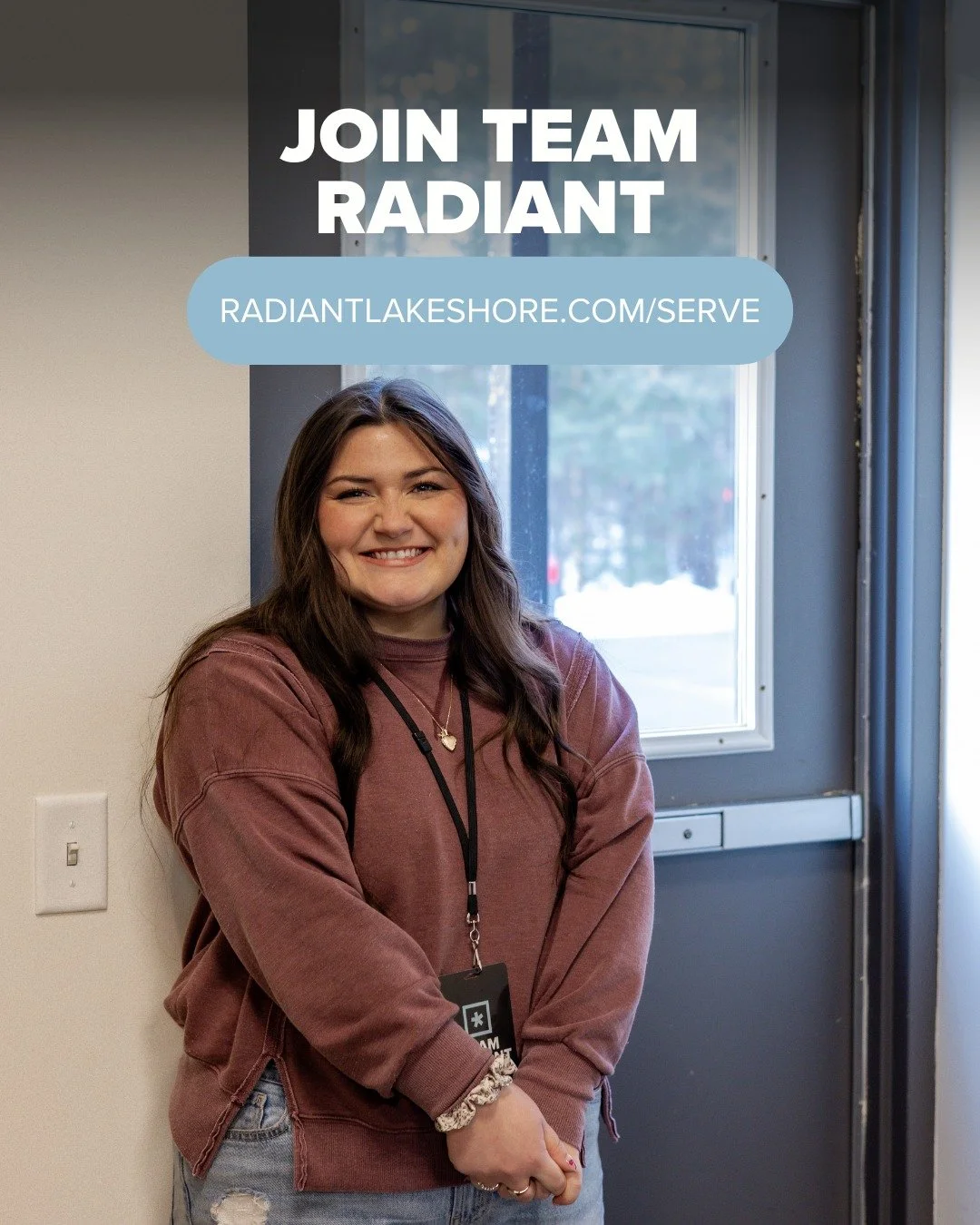 Curious about joining a team at Radiant Lakeshore? Learn more at radiantlakeshore.com/serve!