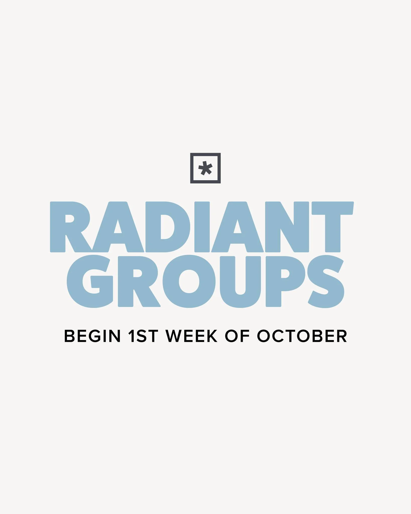 Fall Groups at Radiant begin the week of October 4th! Learn more and sign up at www.radiantlakeshore.com/groups