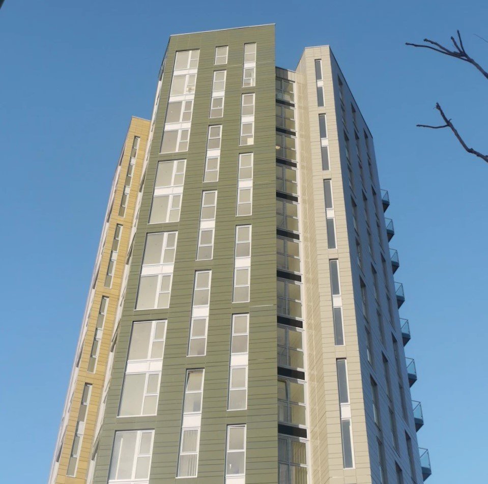 GLAZED TERRACOTTA CLADDING. Mixed-use residential-led project - 309 mixed tenure homes around a new garden square and street network. Zenith House, London. Project Architect for the delivery phase at Pollard Thomas Edwards.