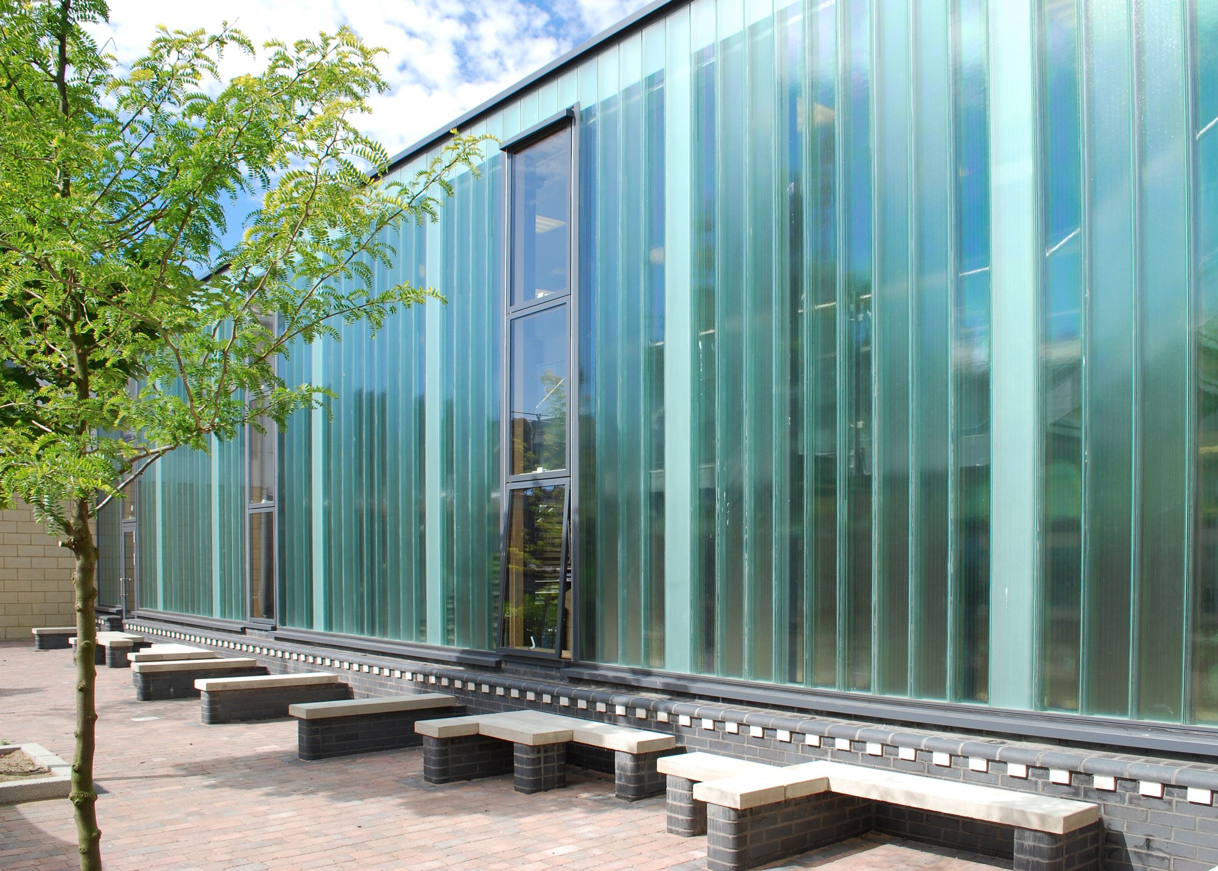 NEW LIFE FOR OLD BUILDINGS - SECONDARY SCHOOL - Remodelled existing 10FE school to include performing art's specialism and community use. New build circulation routes. Bid winning design proposal. Achieved an 'Excellent' BSF design score. Brampton Ma