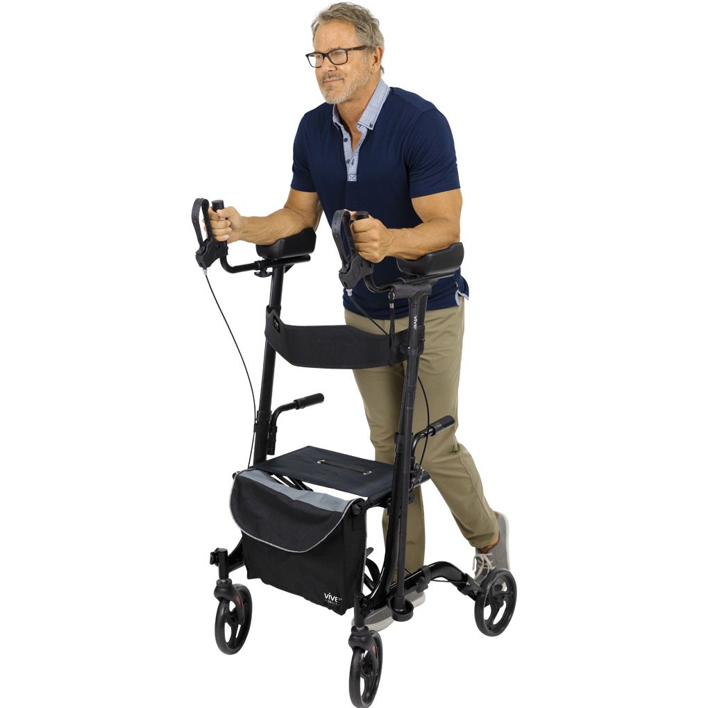 Upright Rollator Black by Vive