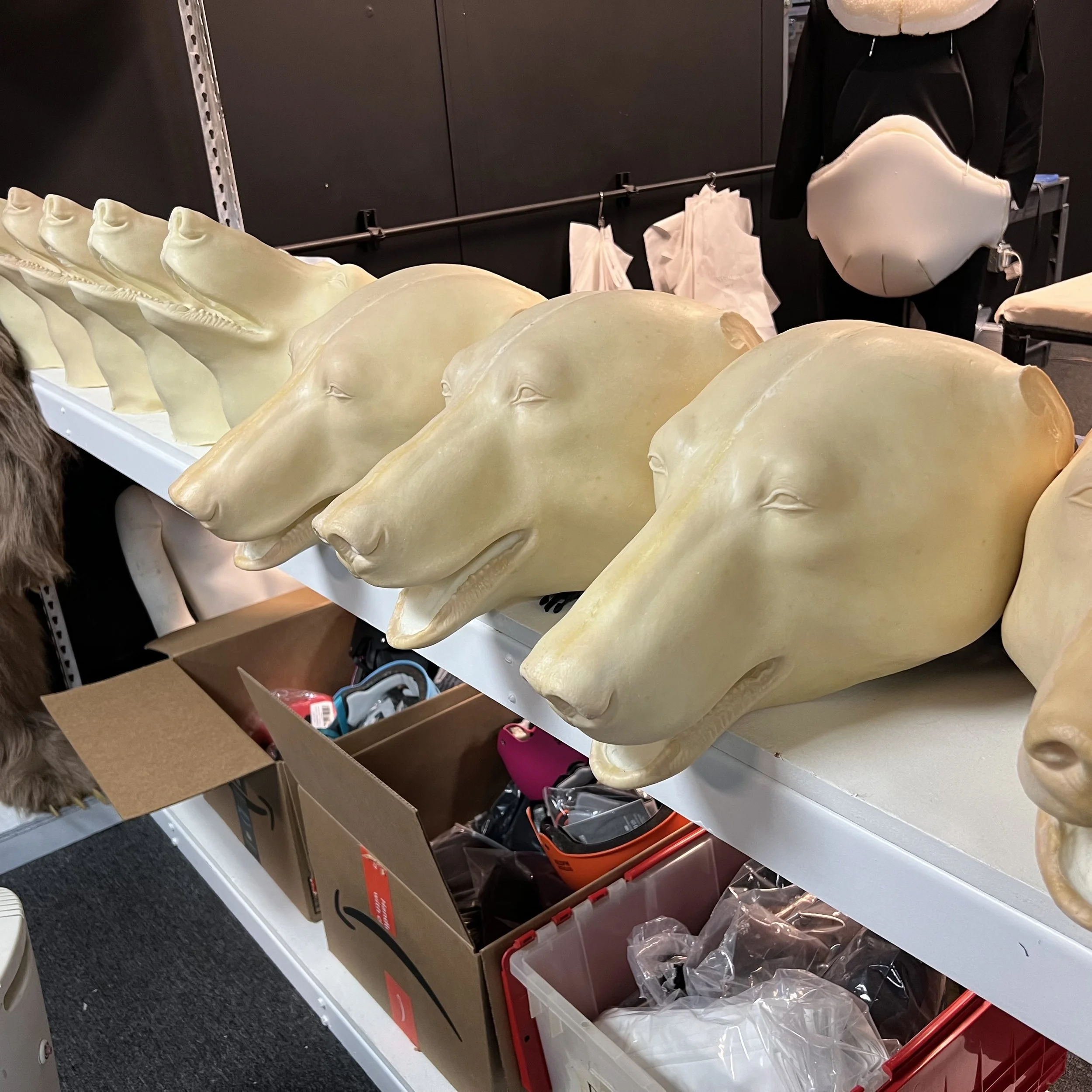 Latex and polyfoam realistic Bear faces ready to be installed.