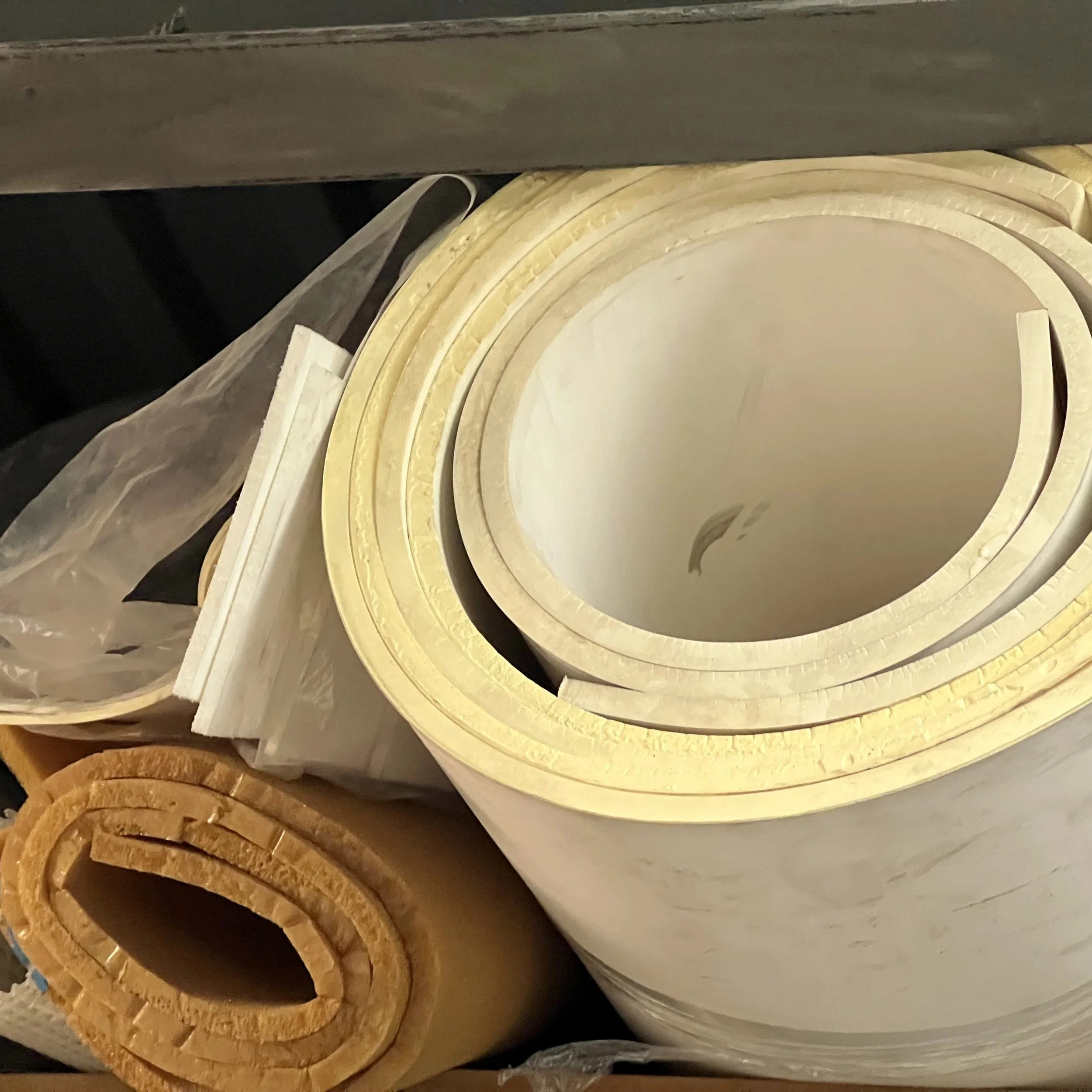 Fabrication materials used in the making of bear costume.