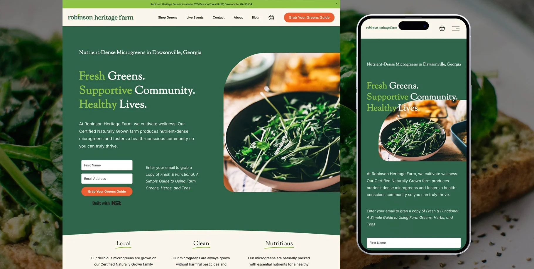 Produce Farm Website Design・Squarespace・StoryBrand