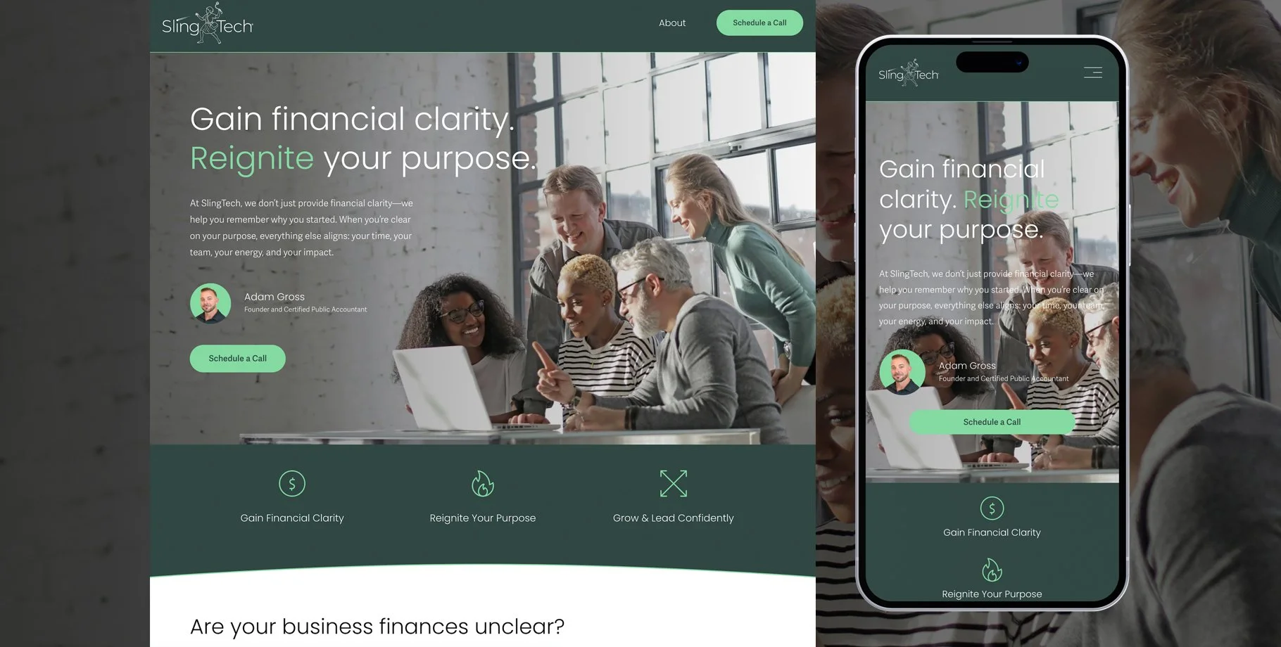 Financial Advisor Website Design・Squarespace・StoryBrand