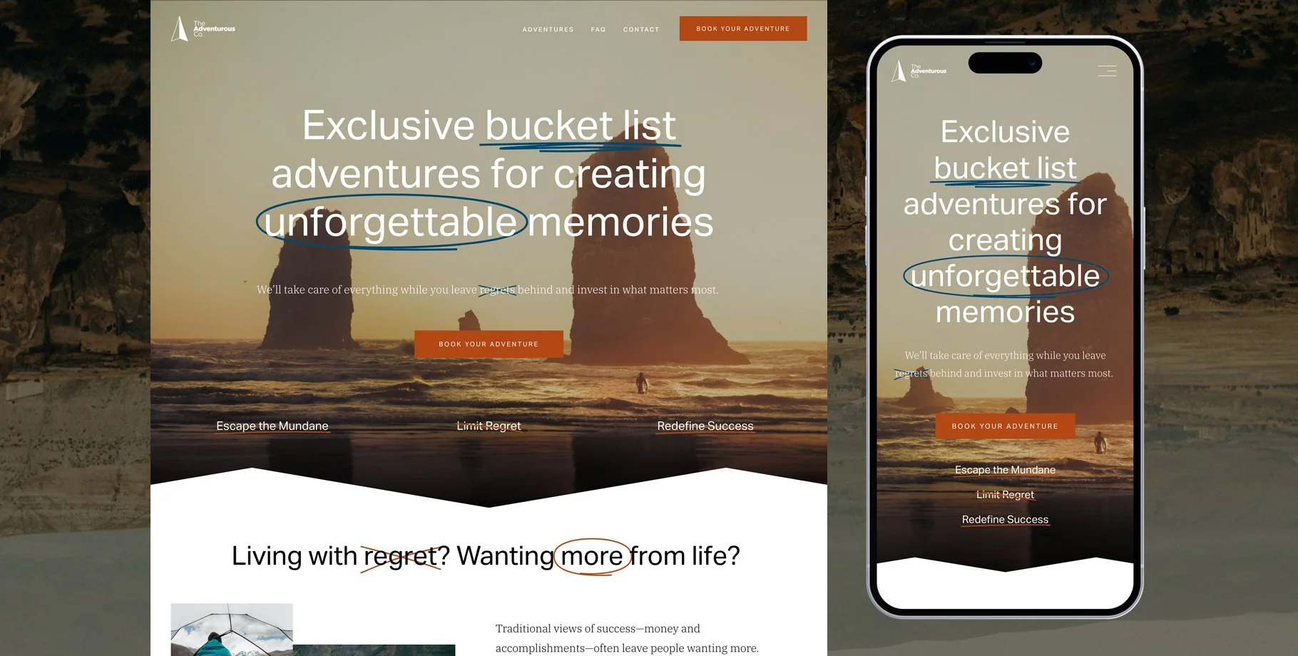 Adventure Travel Company Website Design・Squarespace・StoryBrand