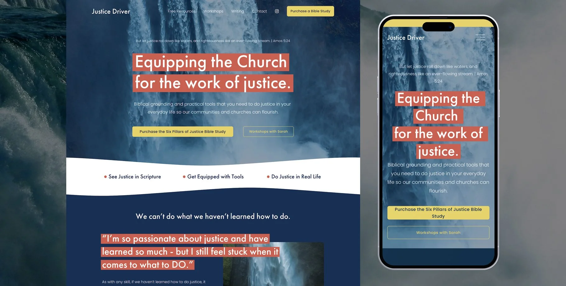 Biblical Justice Training Website Design・Squarespace・StoryBrand