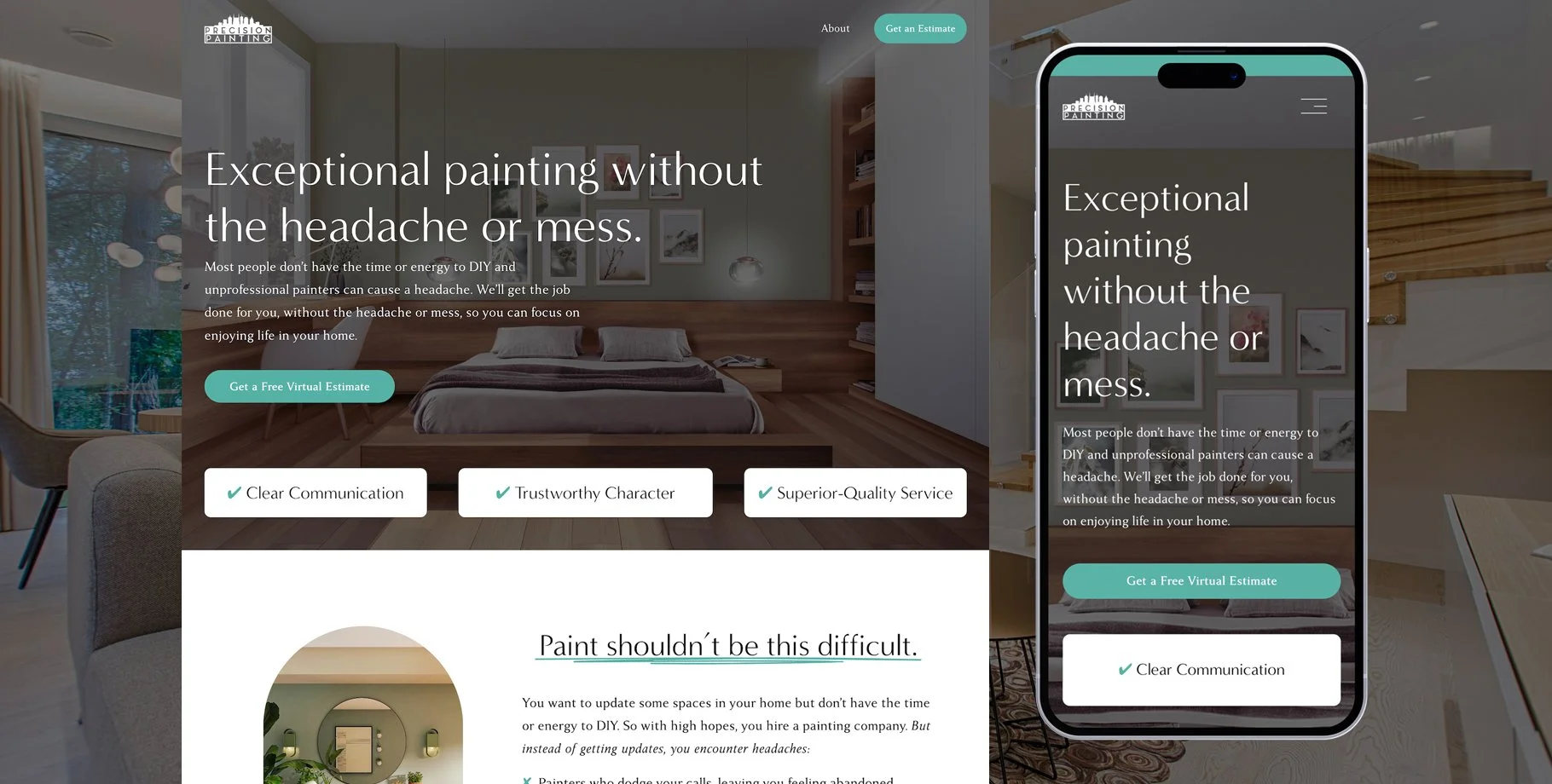 Commercial and Residential Painting Company Website Design・Squarespace・StoryBrand