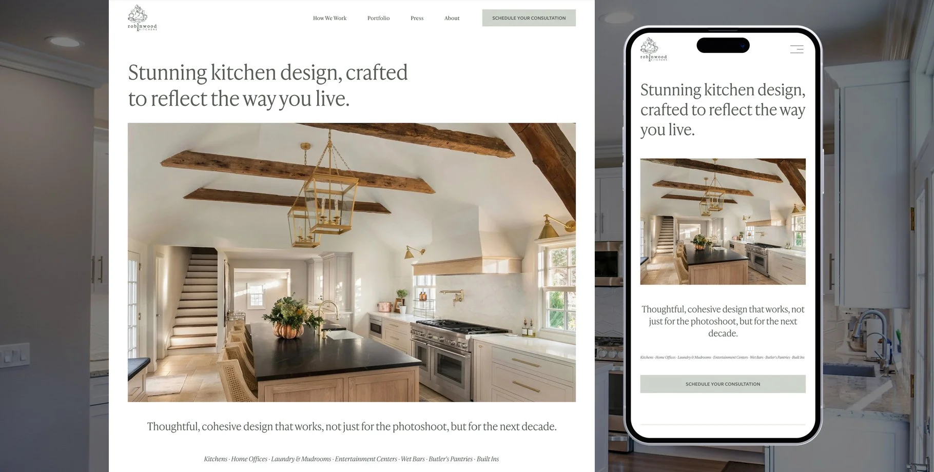 Interior Design Website Design・Squarespace・StoryBrand