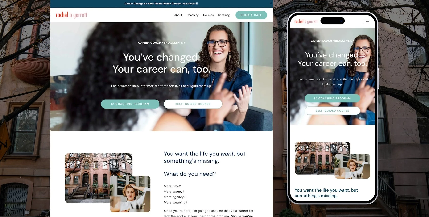 Career Coaching Website Design・Squarespace・StoryBrand