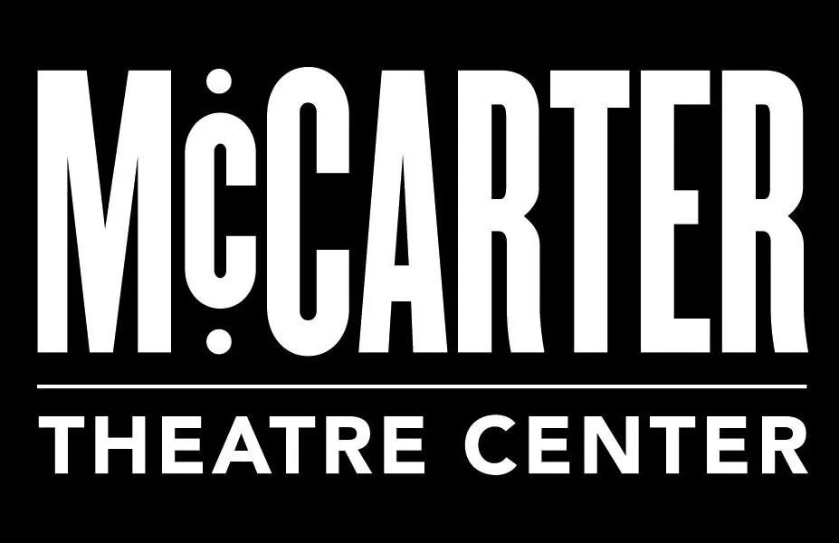 Logo of McCarter Theatre Center with black background and white text.