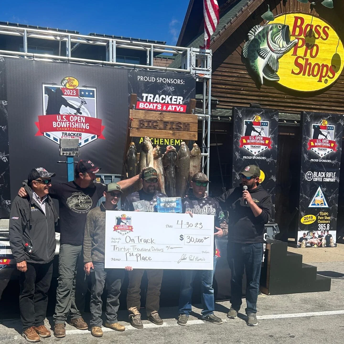 Talk about BIG FISH! 🐟 Check out these snapshots from some unforgettable moments we captured at the BIGGEST event in bowfishing: The 2023 U.S. Open Bowfishing Championship! 🏹 #BassProShops #TrackerBoatsATVs #USOpenBowfishing #Bowfishing #ProjectMan