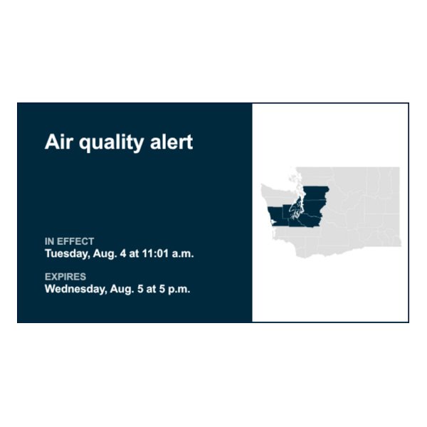 Air quality alert affecting Puget Sound region Wednesday - tnt