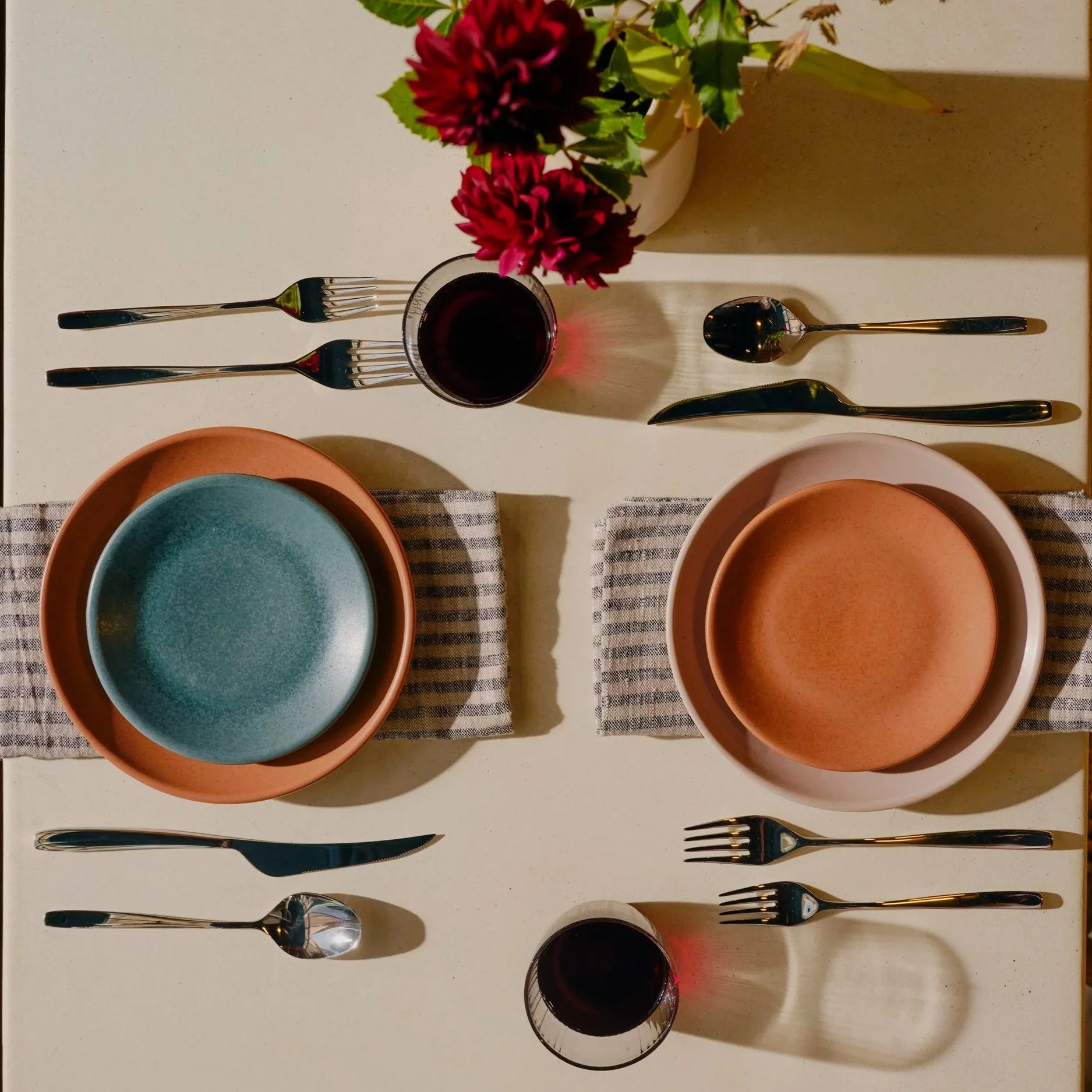 Modern porcelain salad plate for everyday and entertaining, American-made by Myrth