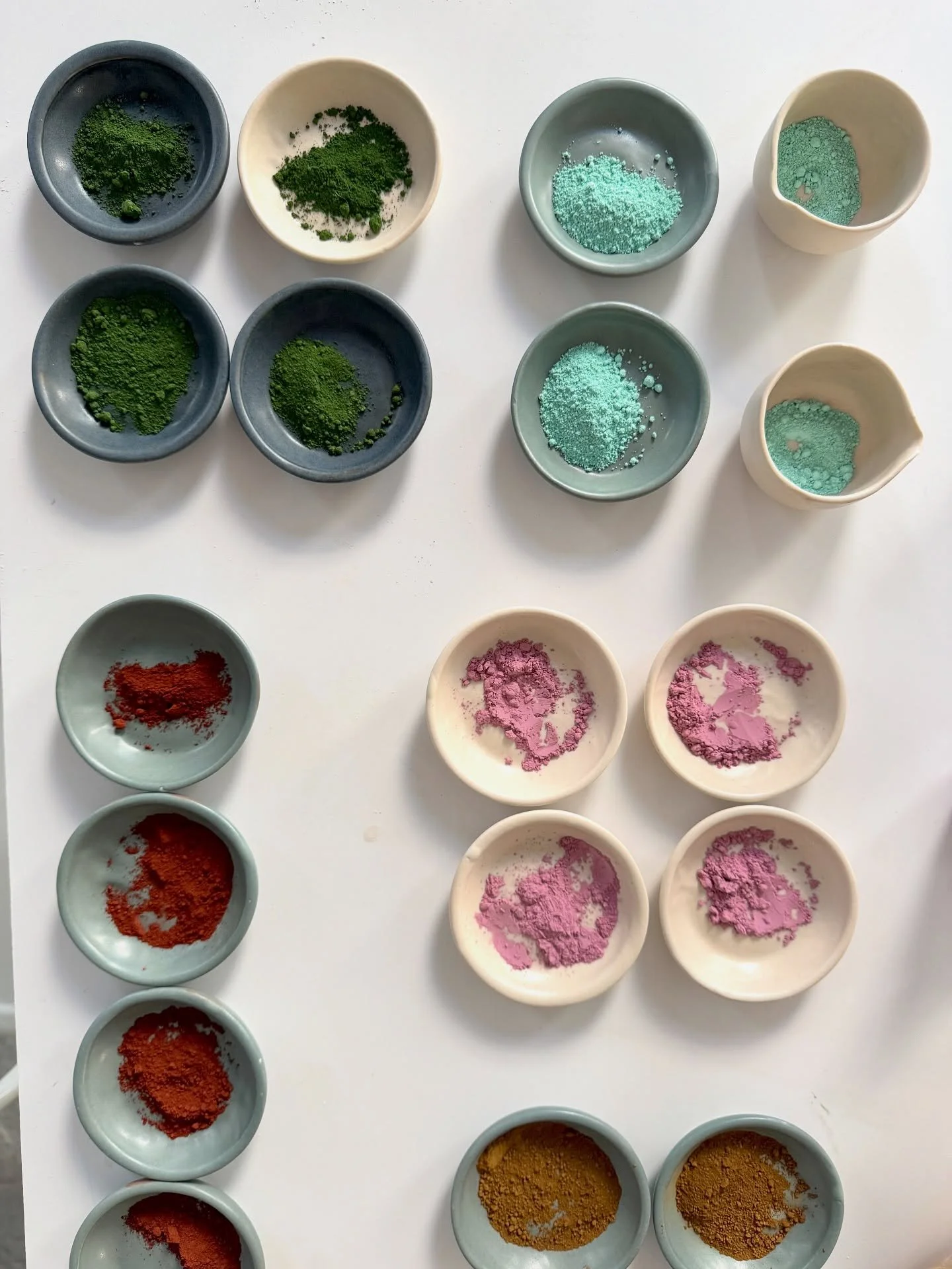 BTS Glaze Design &bull; As we prepare to unveil our six new glazes next week (!!) we wanted to share a look behind the scenes at the journey of designing and developing our ceramic glazes, as a short Sunday read for you. It&rsquo;s a process that is 