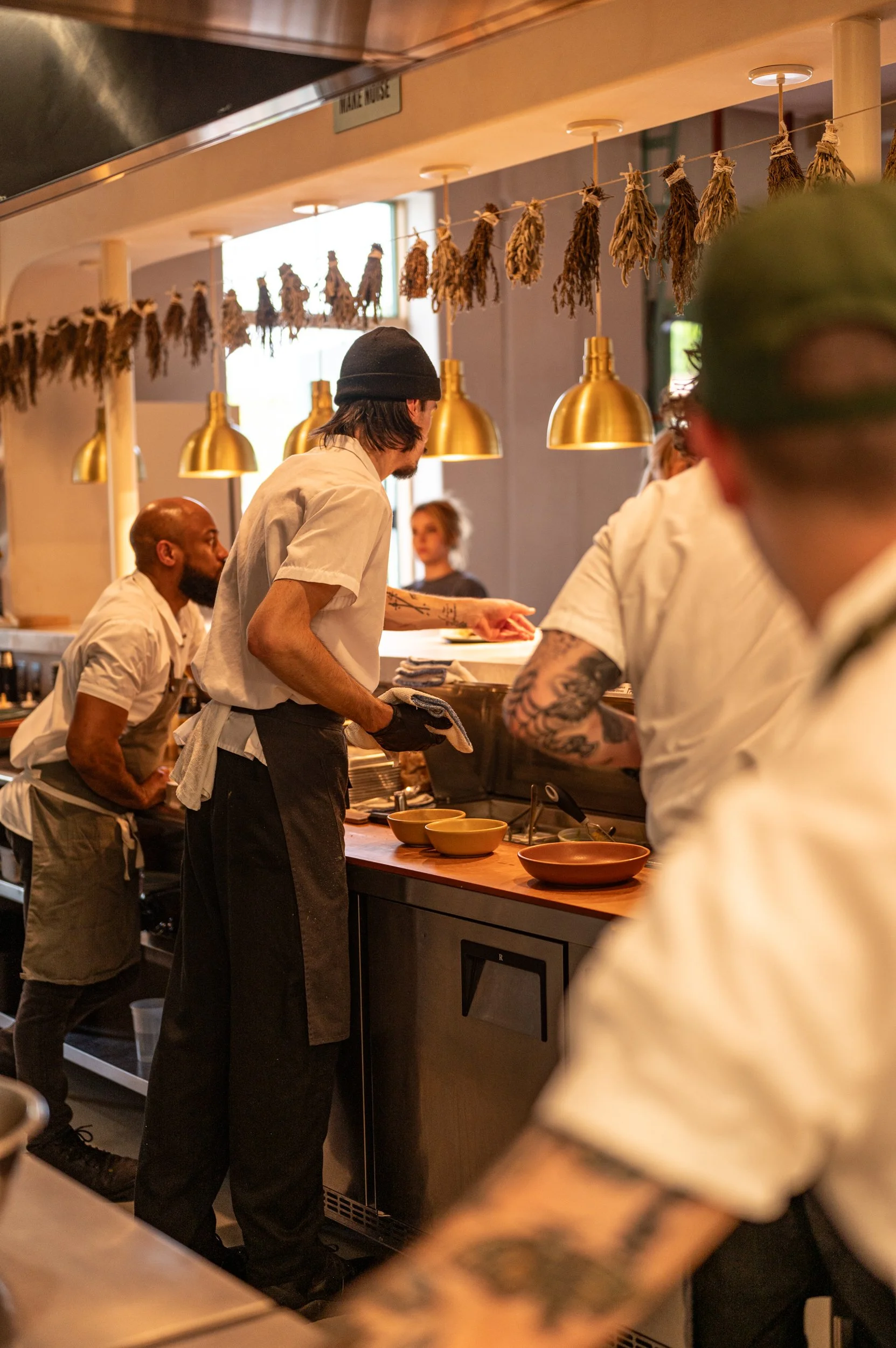 Watching Myrth in action behind the pass. 