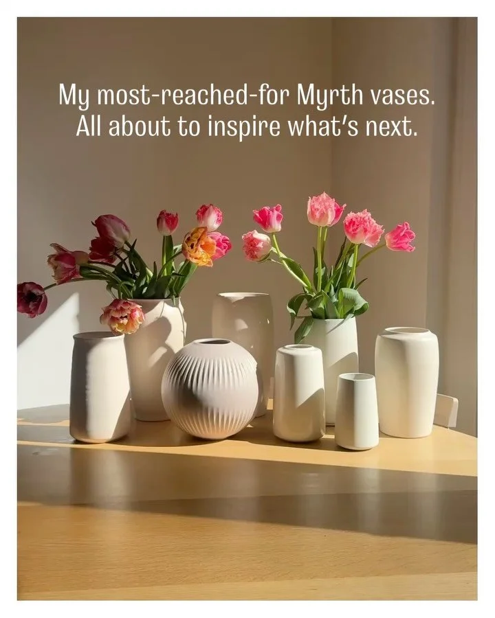 You only need one vase. Until stems start telling you what shape they need, then you need a collection. Here&rsquo;s mine! My favorite 8, most reached-for vases that live in my home and the studio. 
Over the years we&rsquo;ve made a lot of vases, the