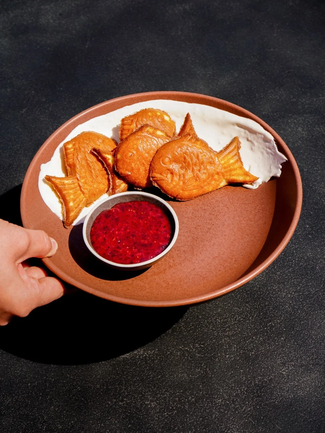 Uchibā Charlotte opened this spring with this delicious dessert on the menu. This dish is taiyaki, strawberry ume, whipped cr&egrave;me fra&icirc;che, served in our Canyon Basso Bowl.
Uchibā is part of Hai Hospitality, a group we&rsquo;ve worked with