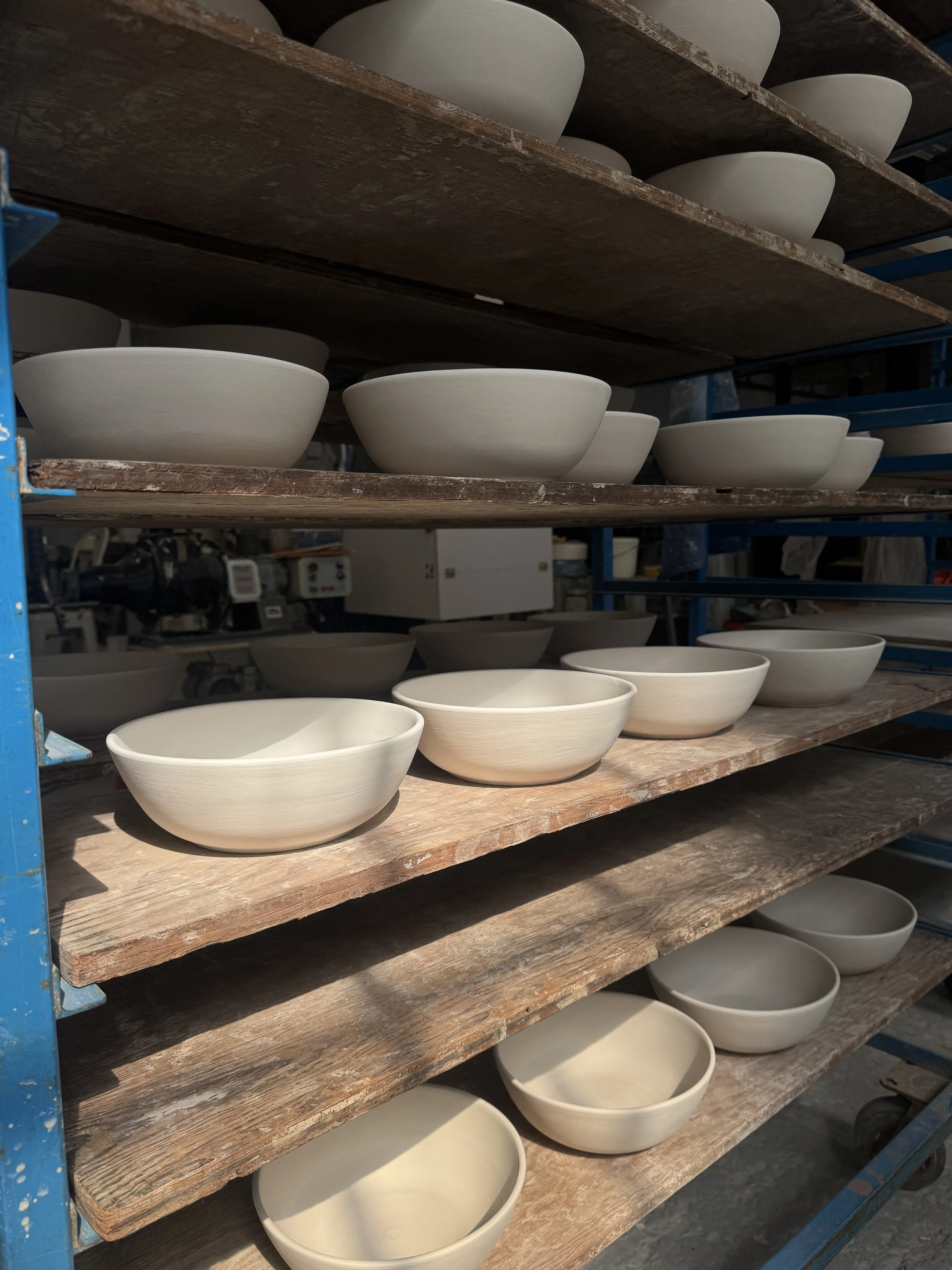 Helping Bowls drying.
