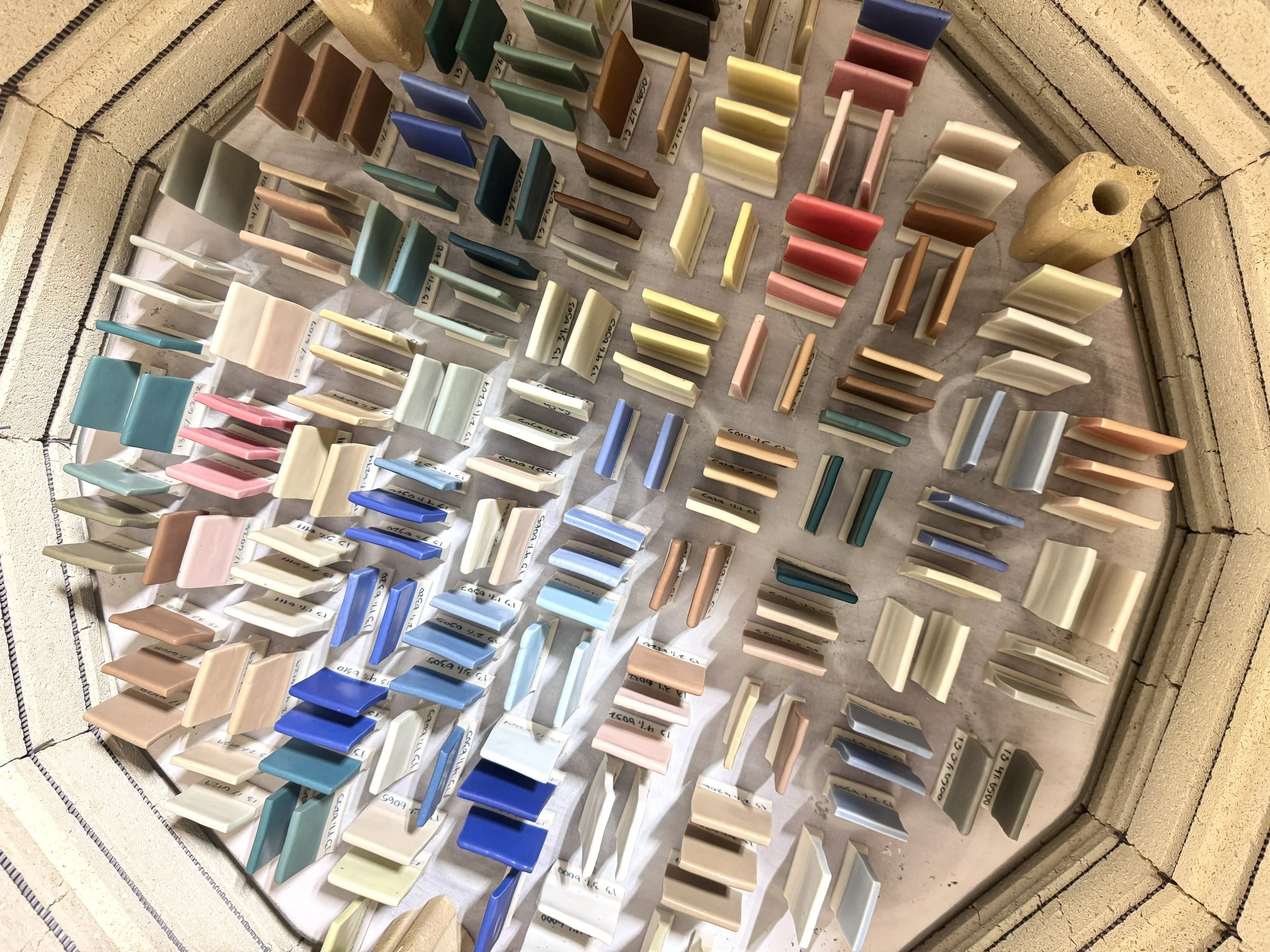 One of the dozens of tile firings.