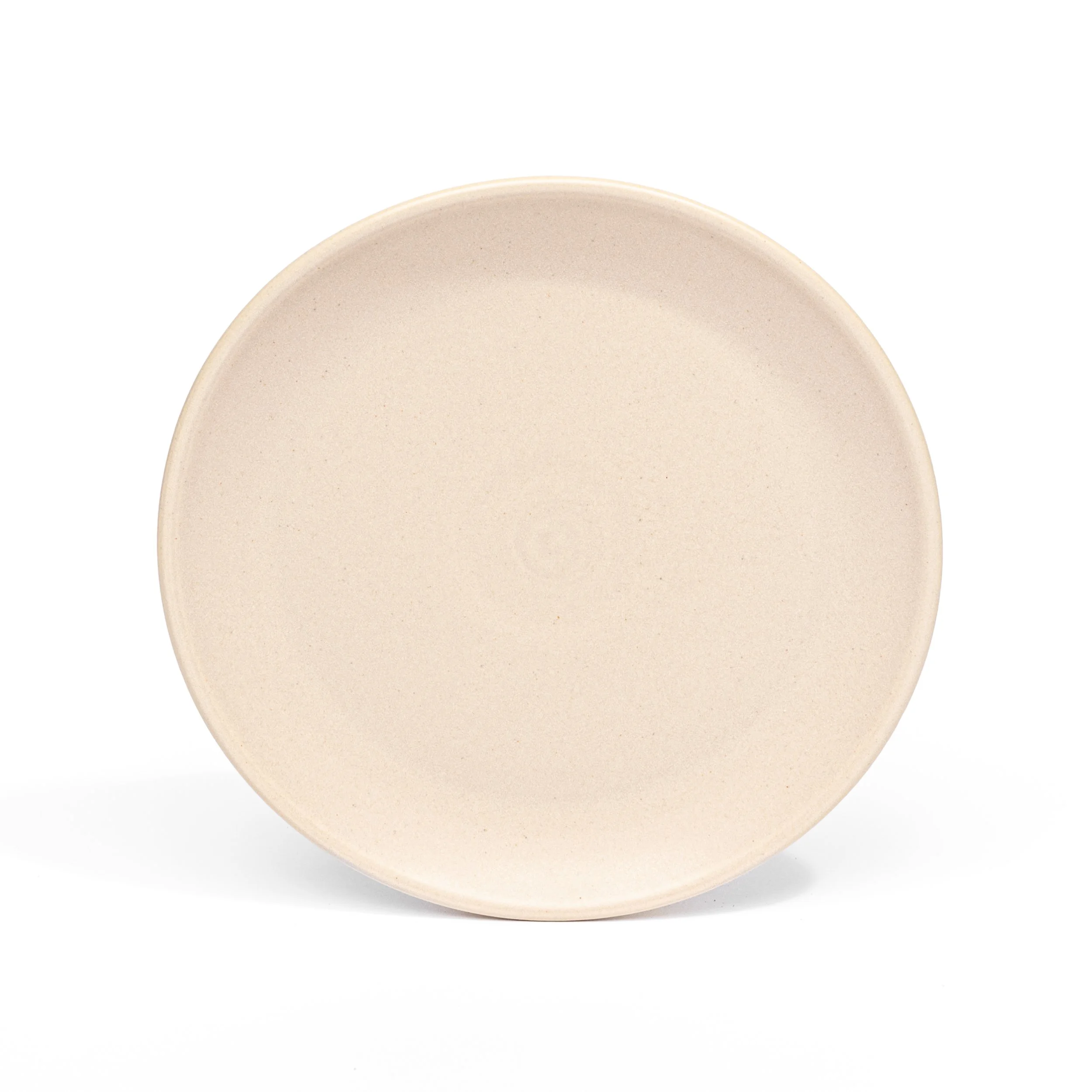 Handcrafted porcelain appetizer plate, 8 inch, shown in Roux glaze — Myrth Ceramics