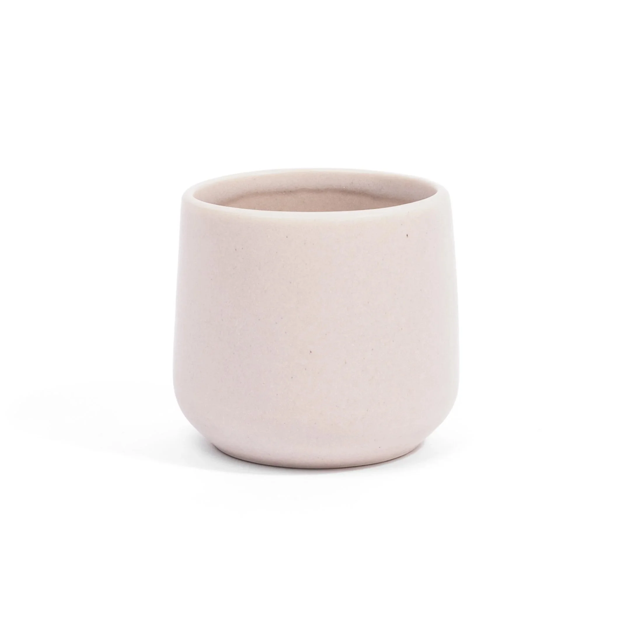 Handcrafted porcelain Swig Cup, 3 inch, 8 fluid ounce, shown in Moonlight glaze — Myrth Ceramics