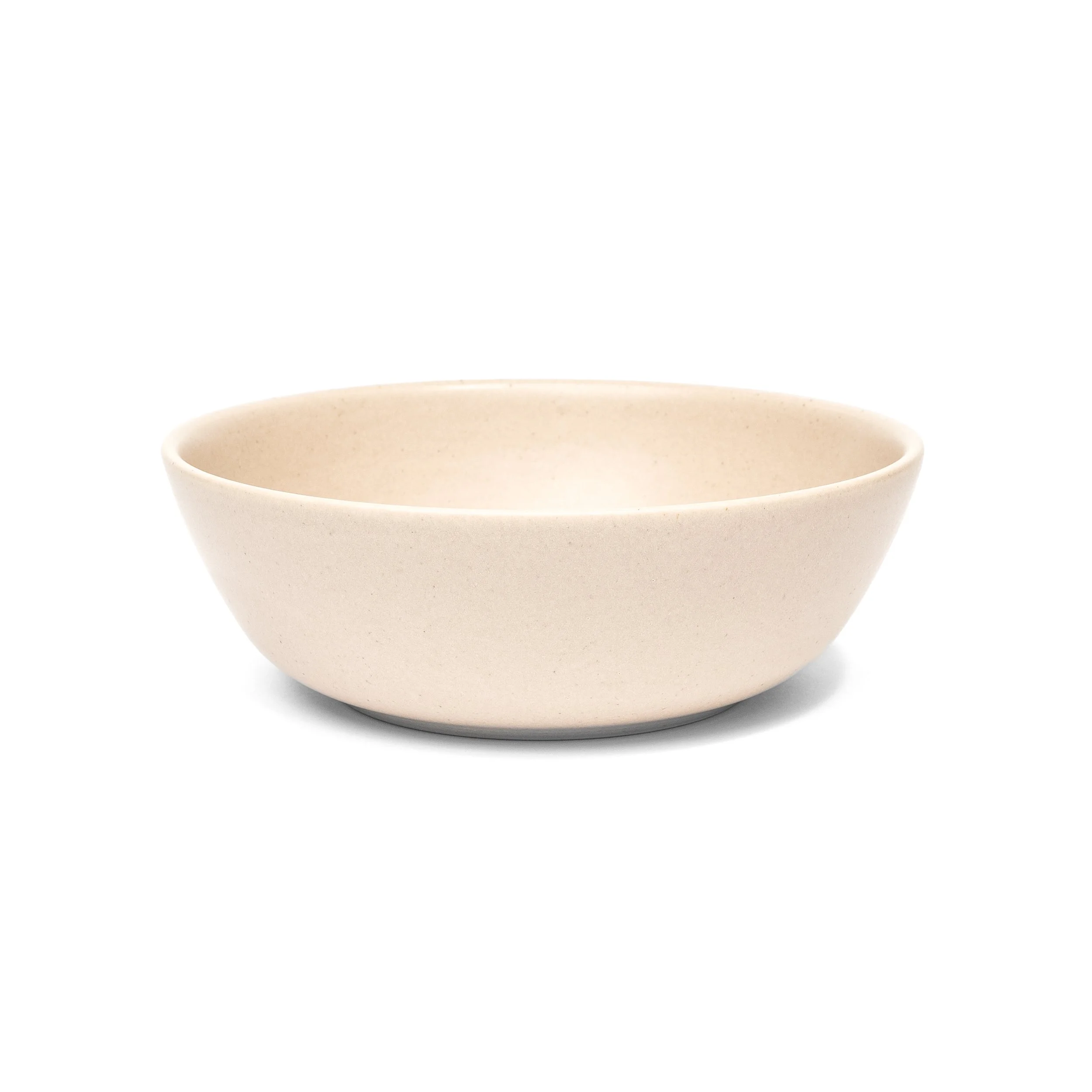 Handcrafted porcelain helping bowl, 8 inch, 32 fluid ounce, shown in Roux glaze — Myrth Ceramics