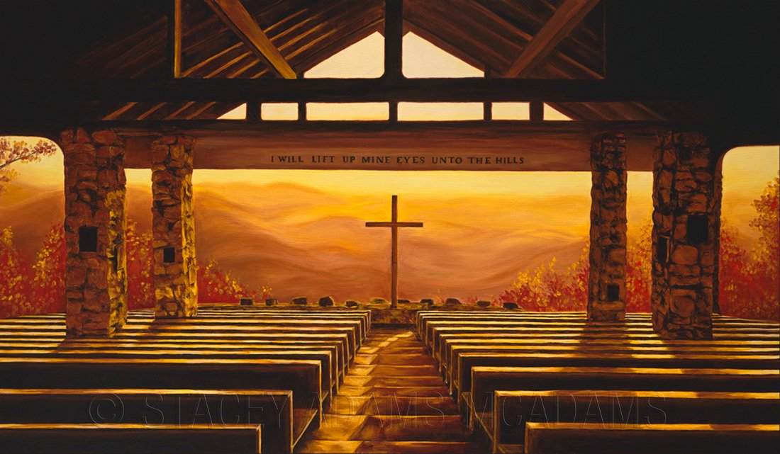 Pretty Place Chapel (Camp Greenville, SC/NC) • oil on canvas • 28x48”