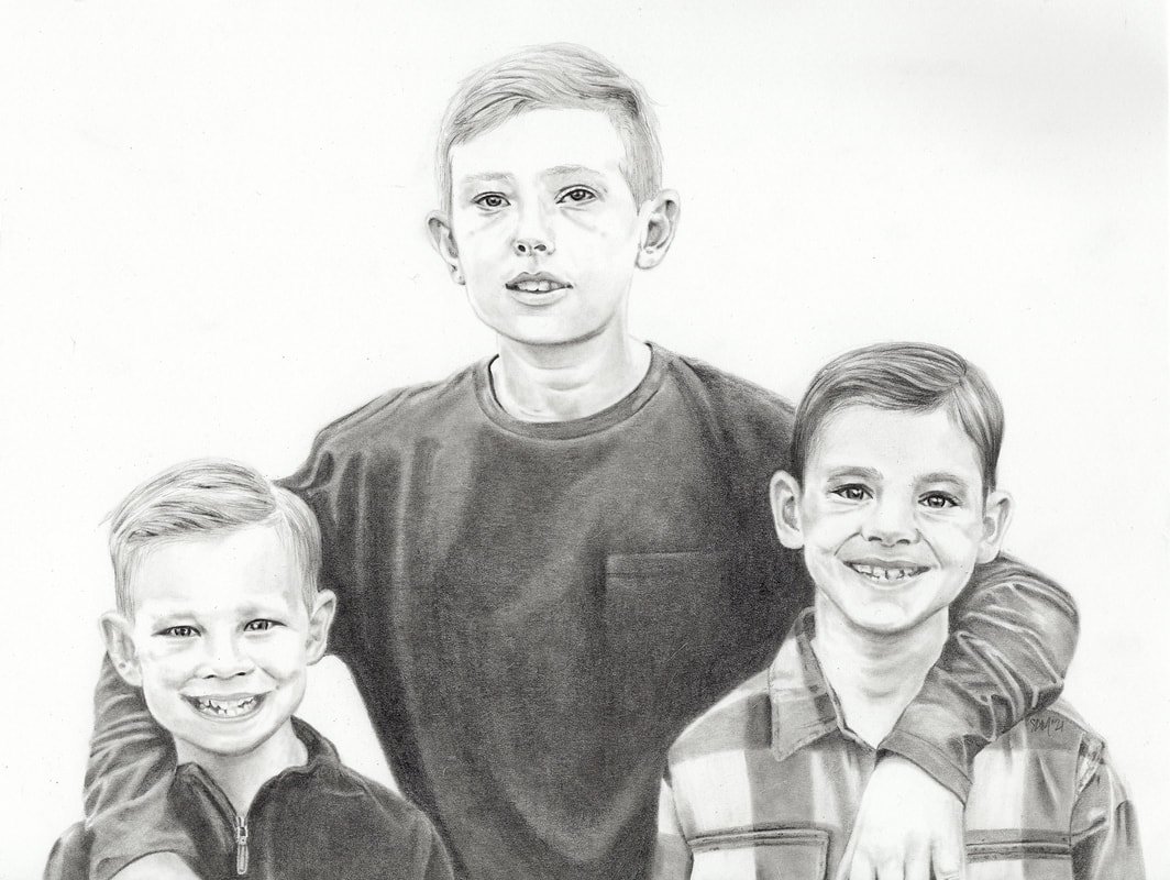 Brothers • graphite pencils on paper • 16x12”