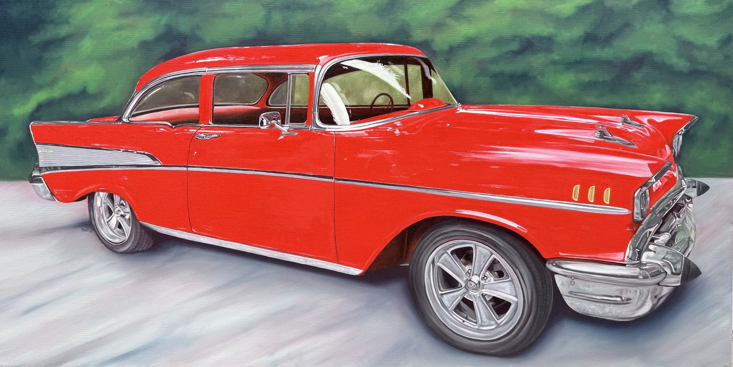 My First Car • oil on canvas • 15x30” 
