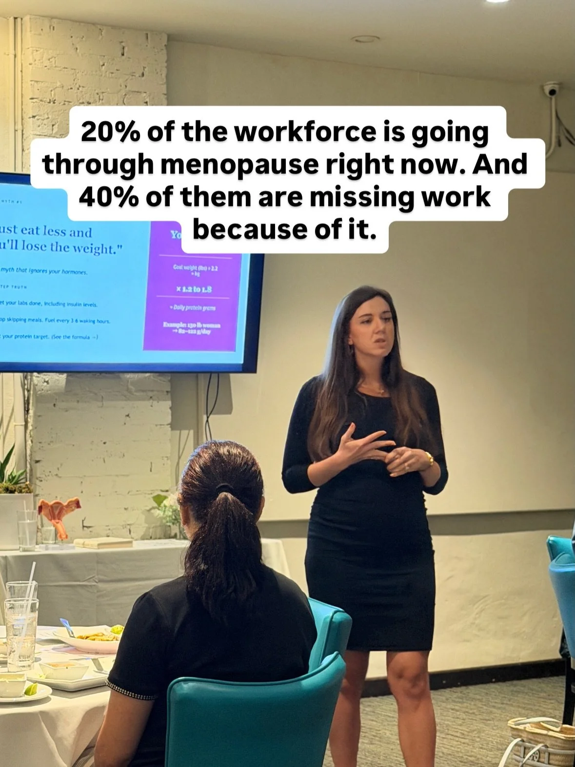 With so many women in midlife leading companies and teams, how can you ignore the conversation about health &amp; menopause?

Because as a dietitian and corporate speaker, I know women (&amp; those who love women) in the audience want to feel address