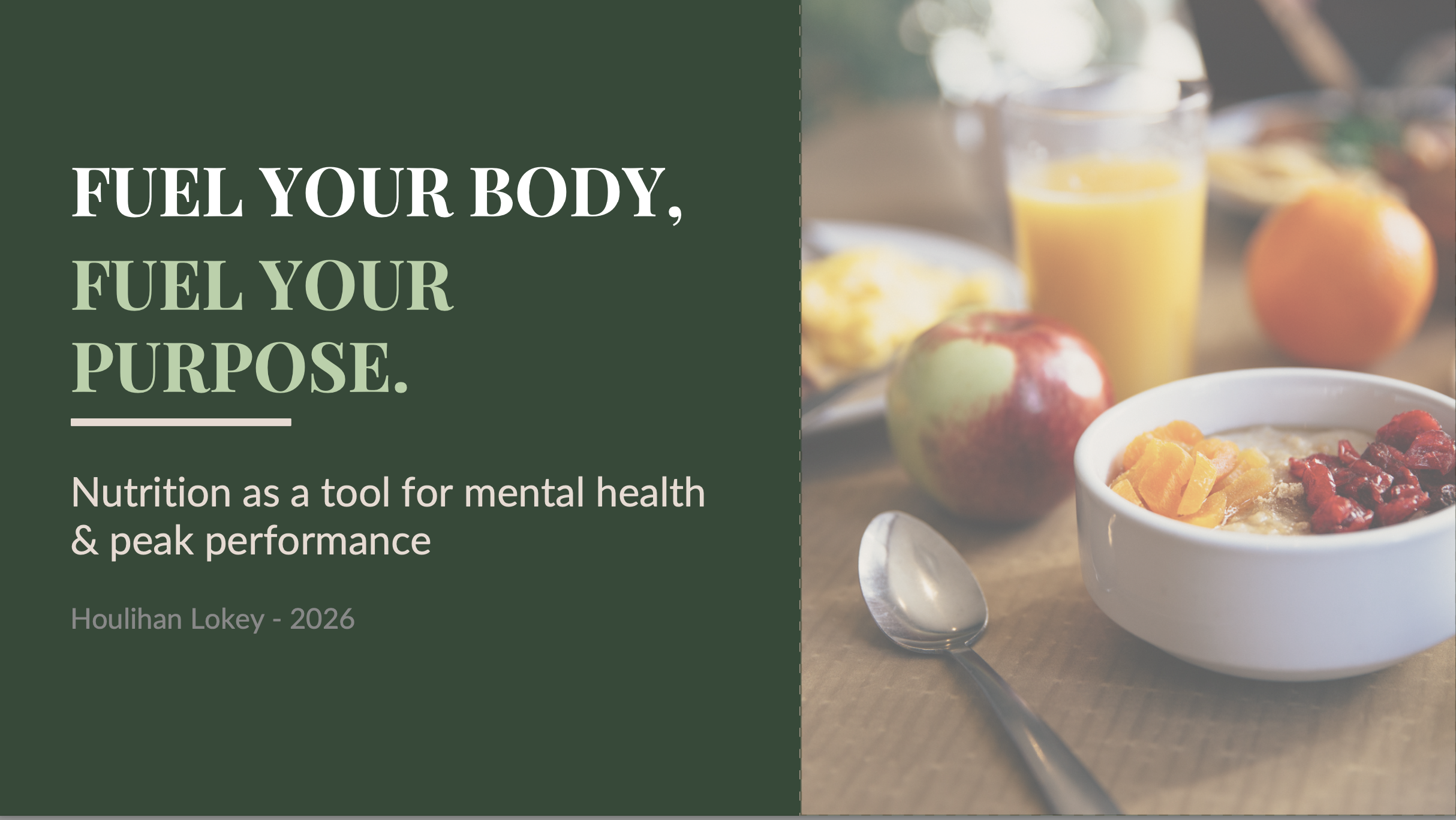  Nutrition as A Mental Health Tool for High Performers