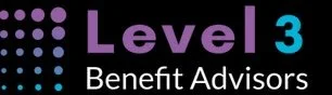 Logo of Level 3 Benefit Advisors with dotted design.