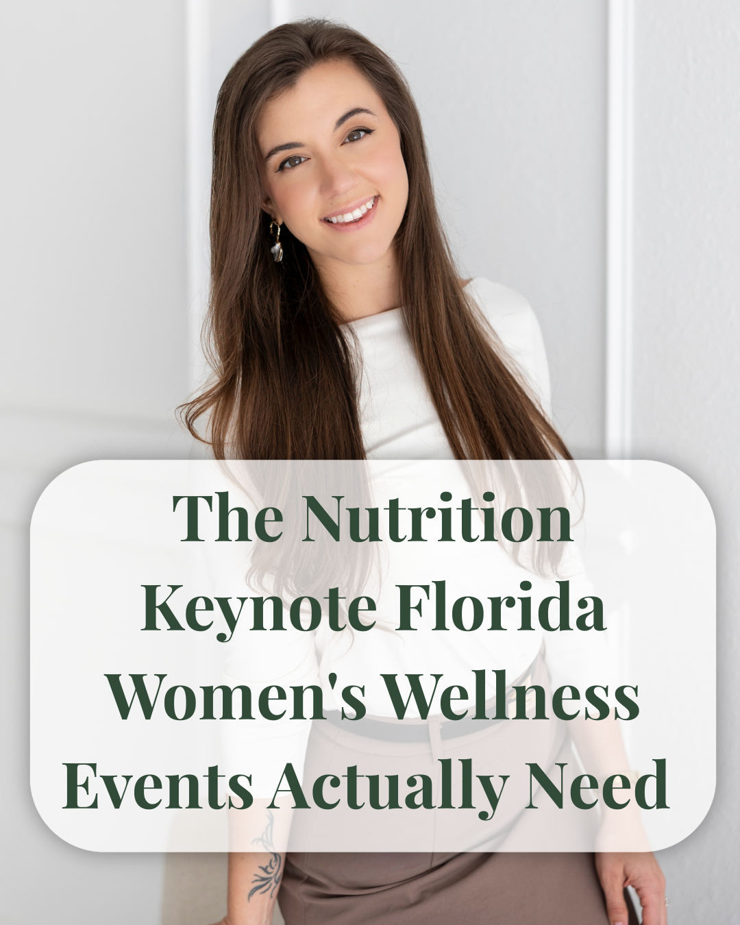 nutrition keynote speaker for women's wellness events in florida