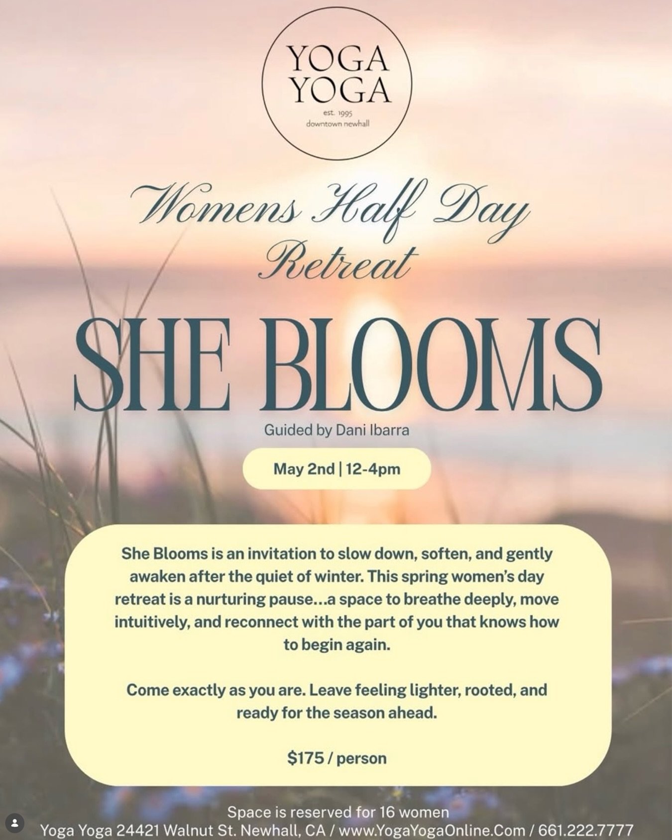 She blooms is an invitation to slow down, soften, and gently awaken after the quiet of winter. This spring women&rsquo;s day retreat is a nurturing pause&hellip;. A space to breathe deeply, move intuitively, and reconnect with a part of you that know