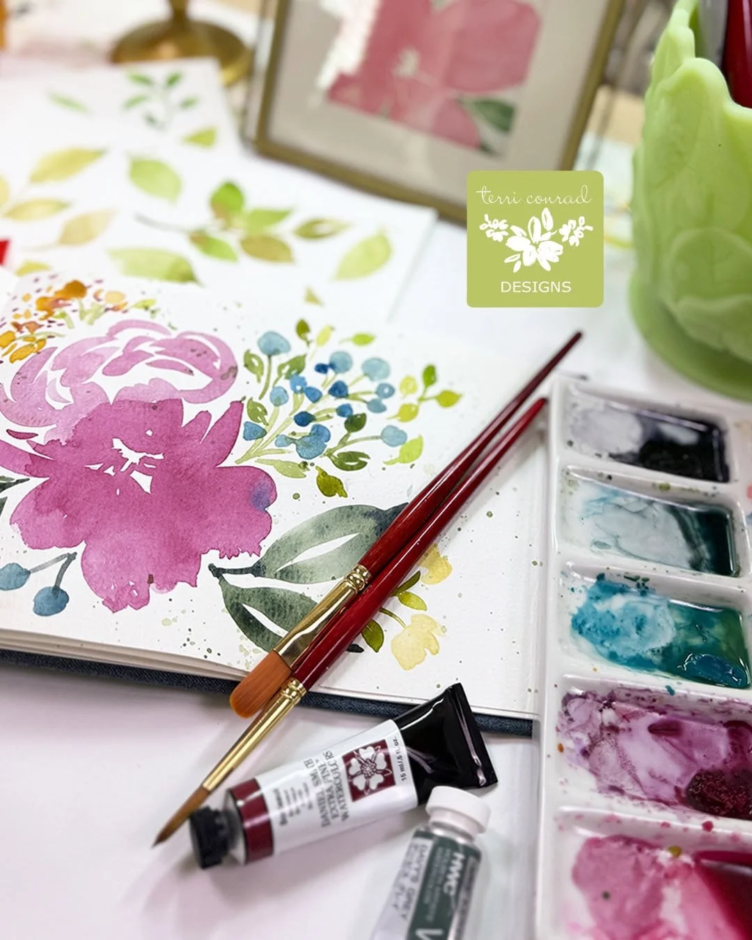 Enjoying the comforts of home, back door wide open with the nearly summer sunlight pouring in, watching the birds feed on the seed feeder and drinking from their water fountain. I think, by the looks of my watercolor art journal, I may be in my purpl