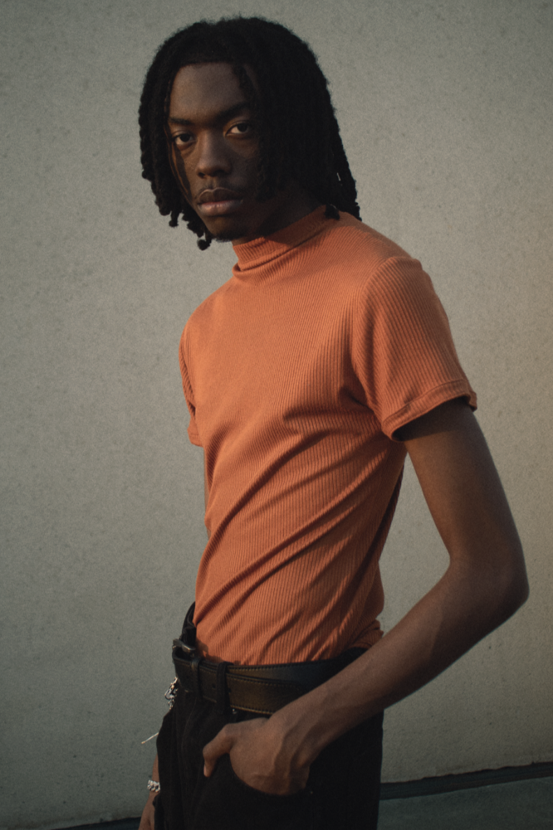 VRTY Arthouse Men's Mock-Neck Top | Burnt Clay