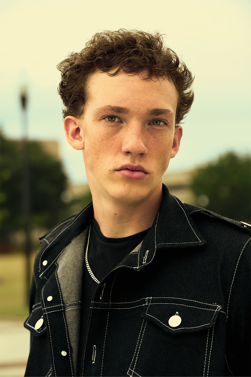 Portrait photography of young man in golden hour lighting